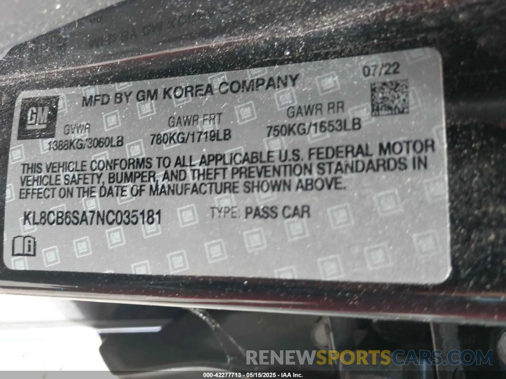 9 Photograph of a damaged car KL8CB6SA7NC035181 CHEVROLET SPARK 2022