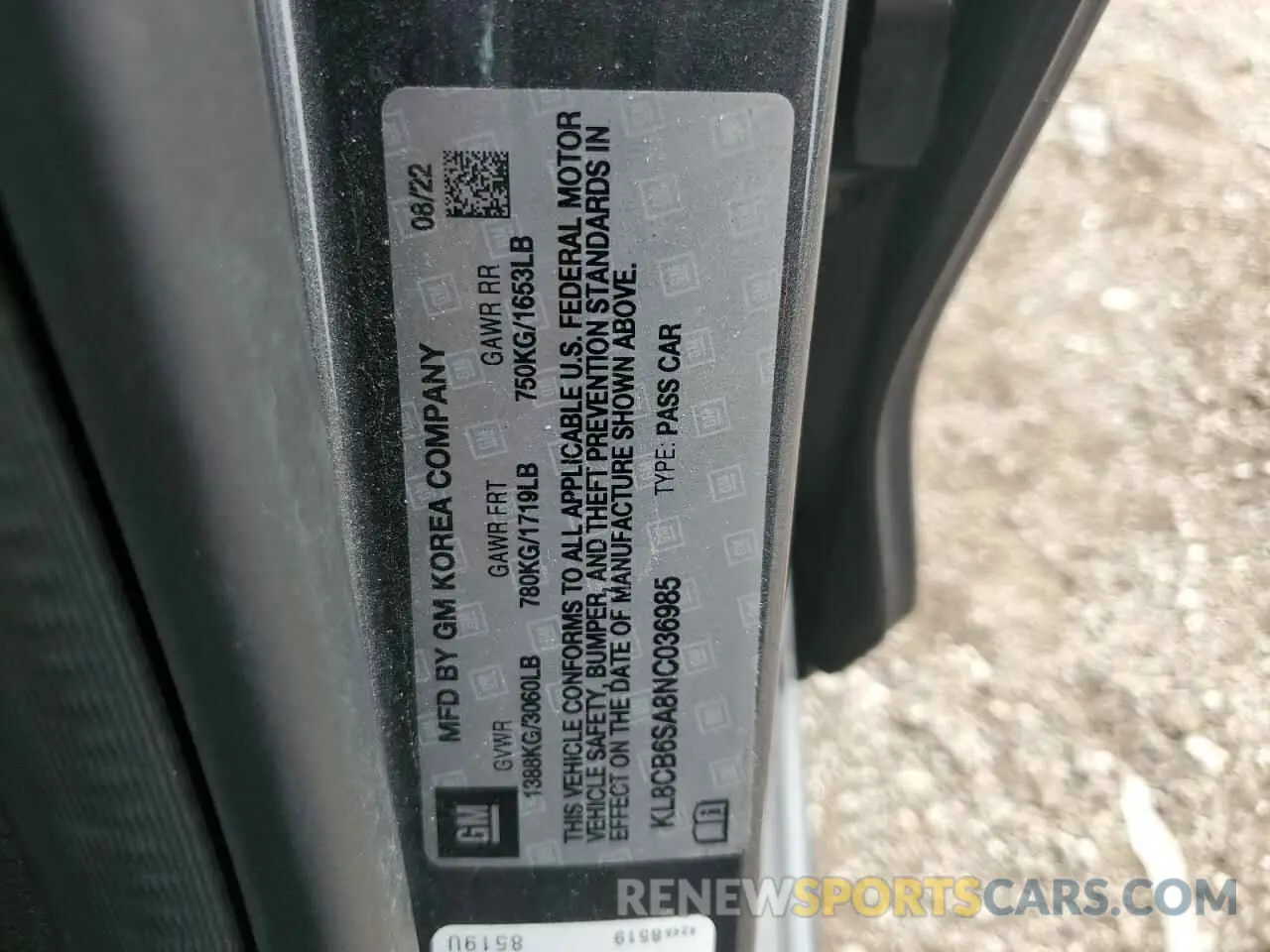 13 Photograph of a damaged car KL8CB6SA8NC036985 CHEVROLET SPARK 2022