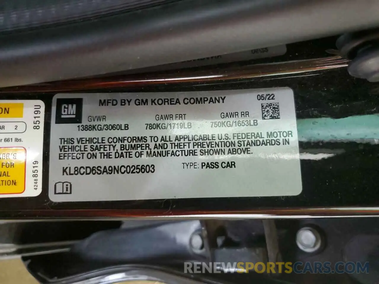 13 Photograph of a damaged car KL8CD6SA9NC025603 CHEVROLET SPARK 2022