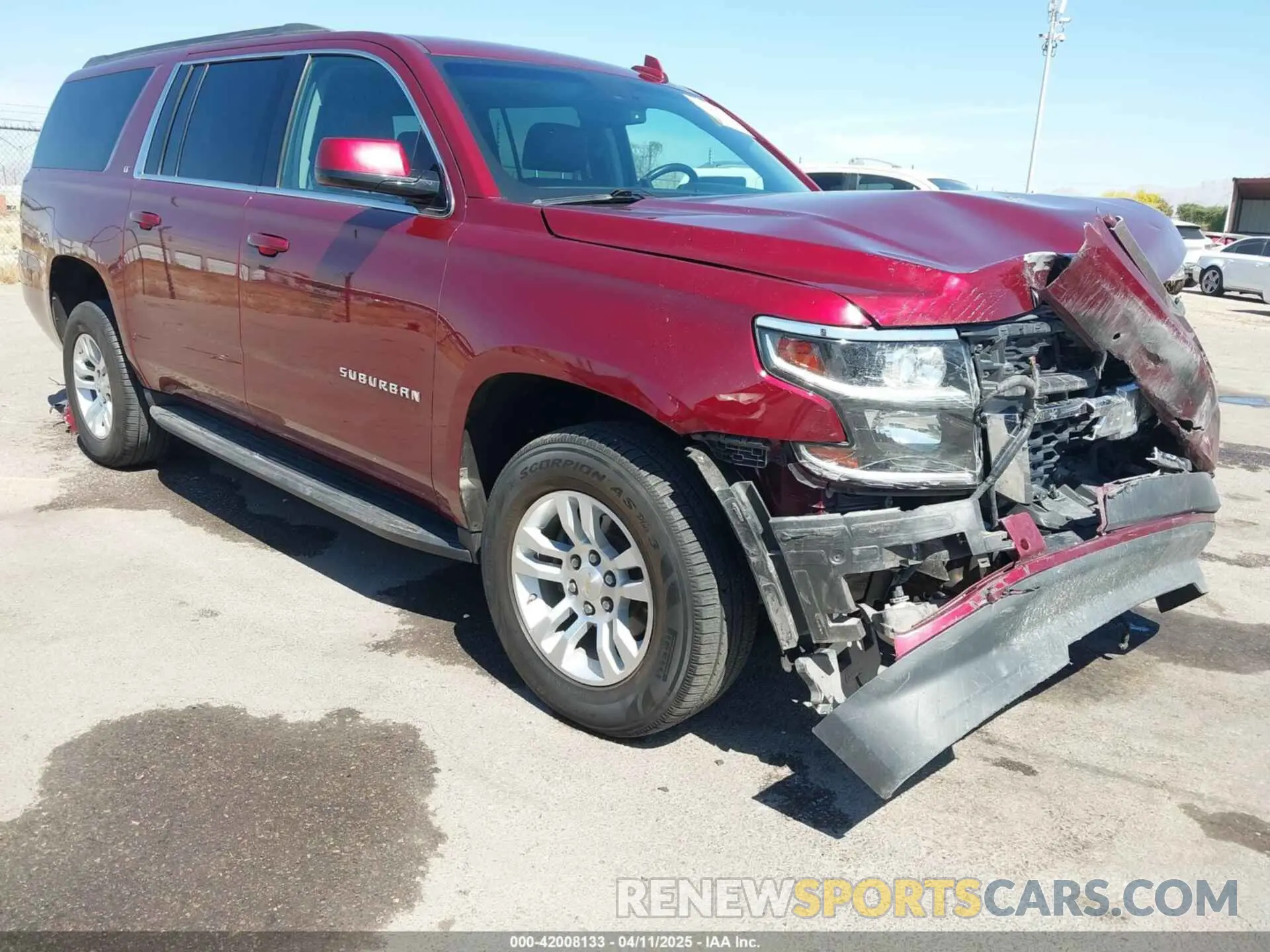 1 Photograph of a damaged car 1GNSKHKC3KR298509 CHEVROLET SUBURBAN 2019