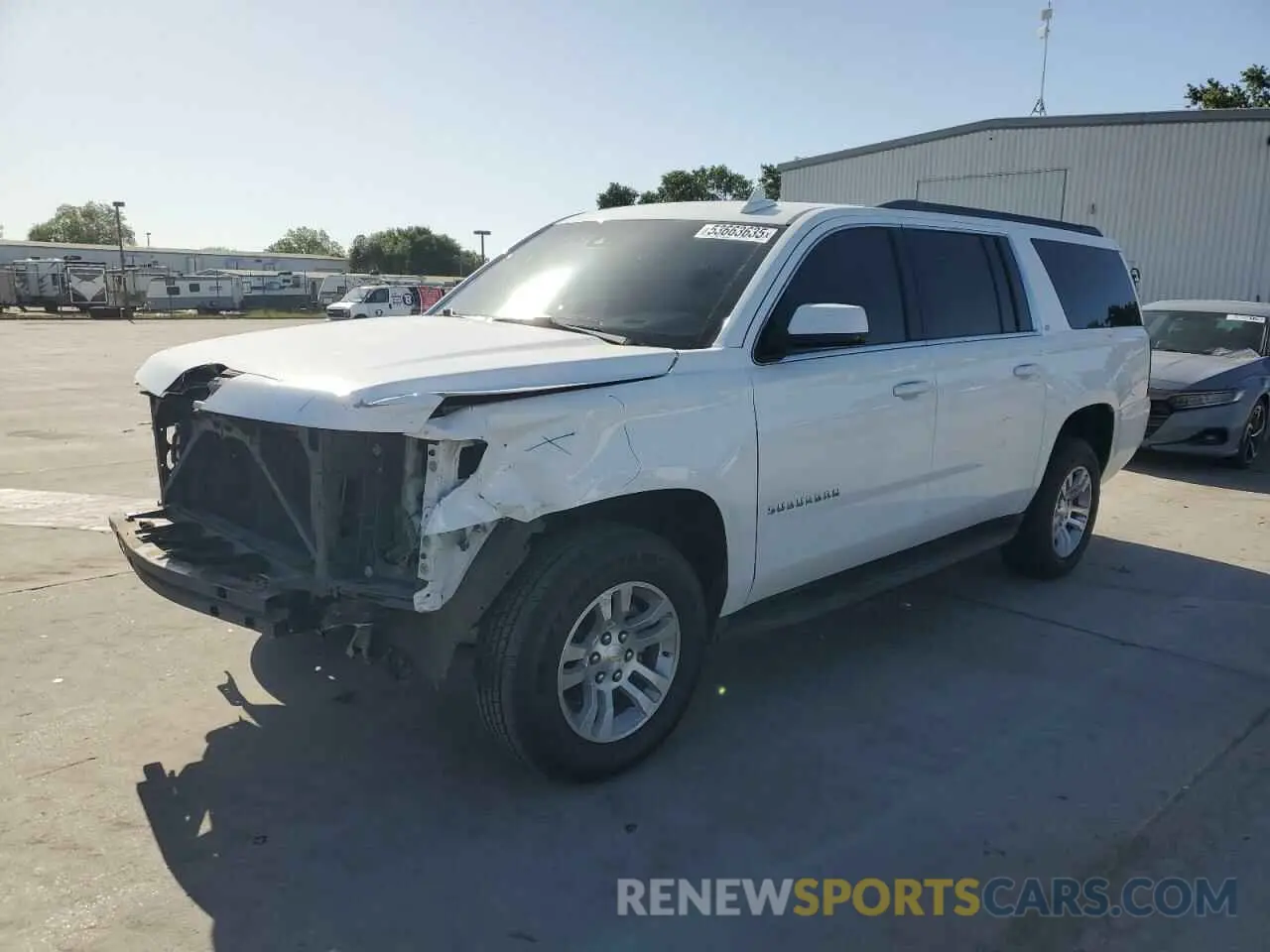 1 Photograph of a damaged car 1GNSKHKC4KR220093 CHEVROLET SUBURBAN 2019