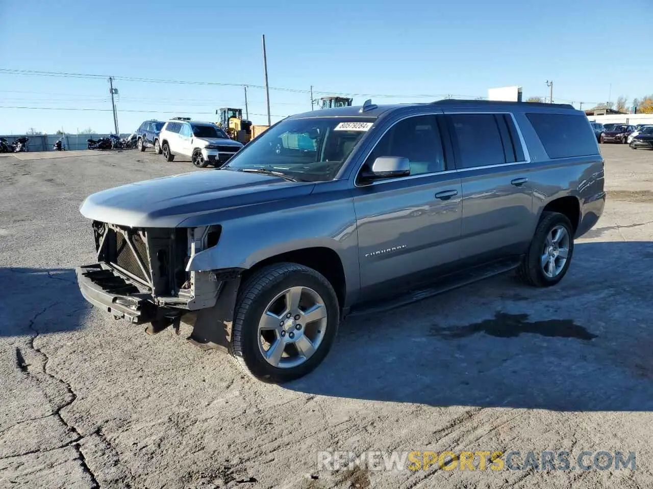 1 Photograph of a damaged car 1GNSKHKC8KR167205 CHEVROLET SUBURBAN 2019