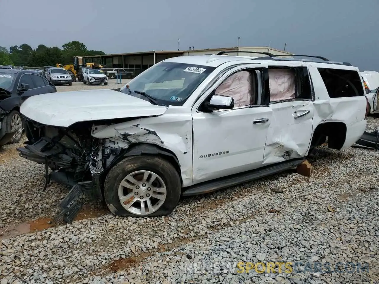1 Photograph of a damaged car 1GNSKHKC9KR186216 CHEVROLET SUBURBAN 2019