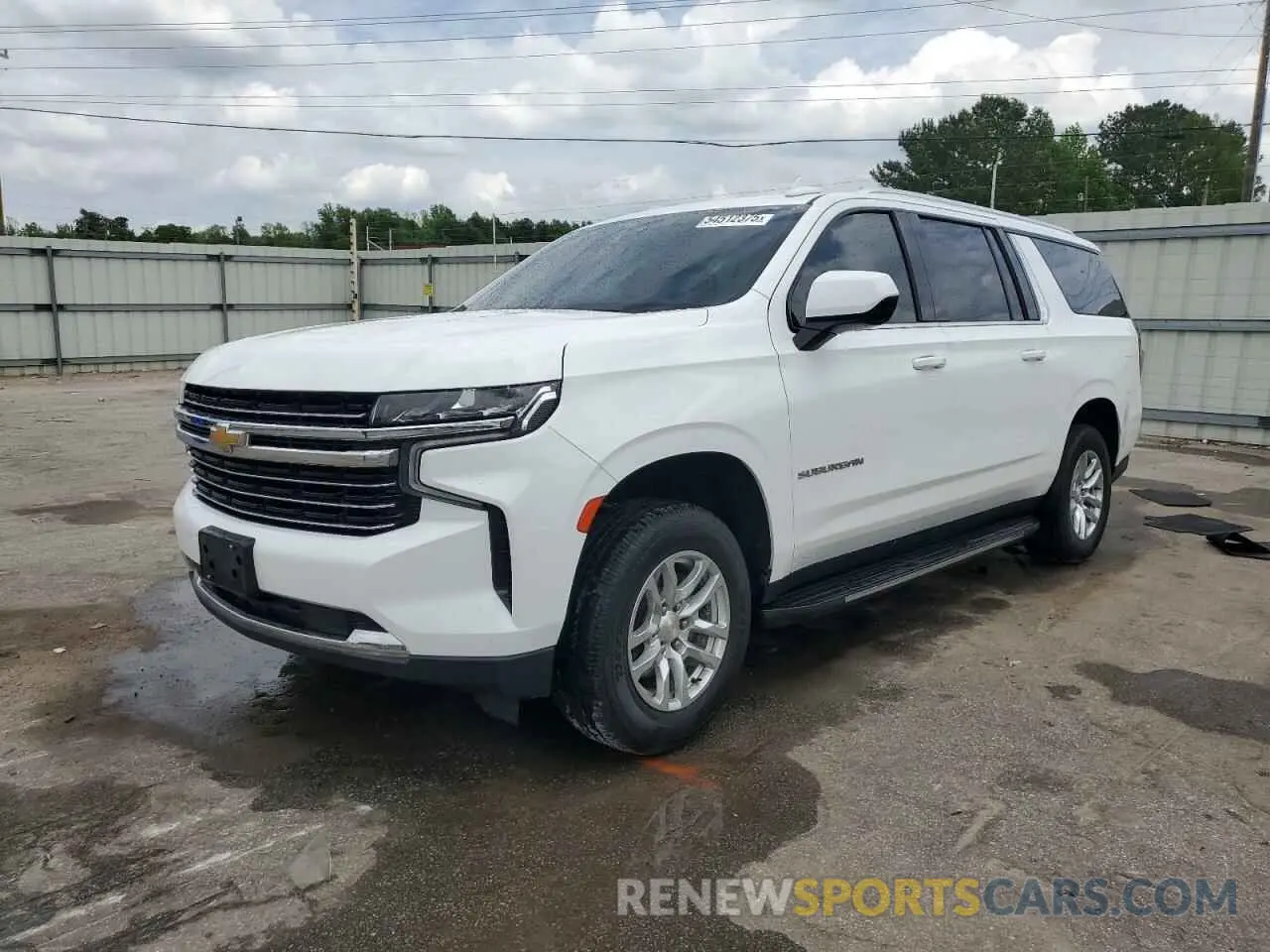 1 Photograph of a damaged car 1GNSCCKD2MR201909 CHEVROLET SUBURBAN 2021
