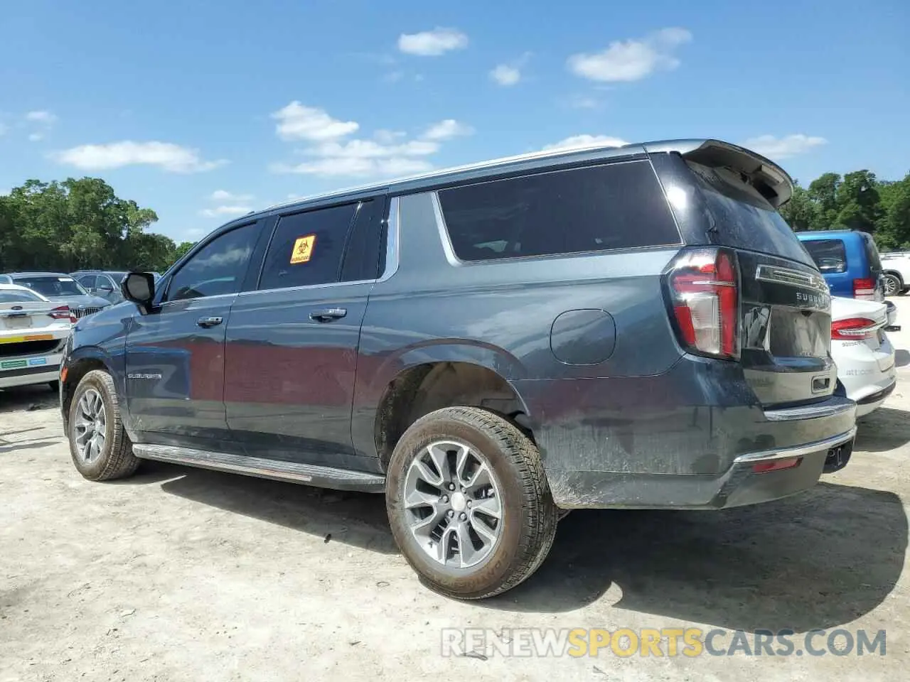 2 Photograph of a damaged car 1GNSCCKD2MR469892 CHEVROLET SUBURBAN 2021