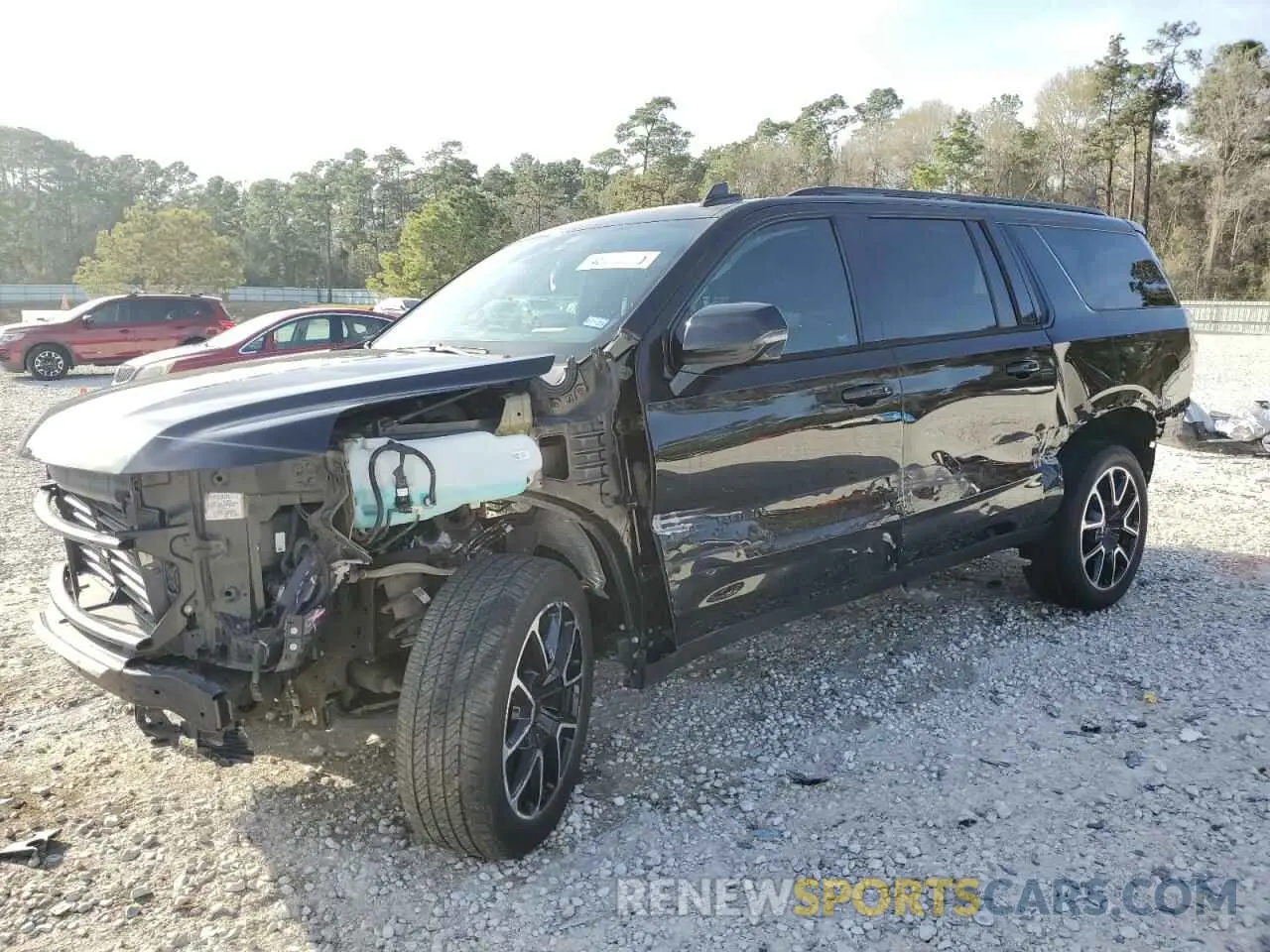 1 Photograph of a damaged car 1GNSCEKD0MR338374 CHEVROLET SUBURBAN 2021