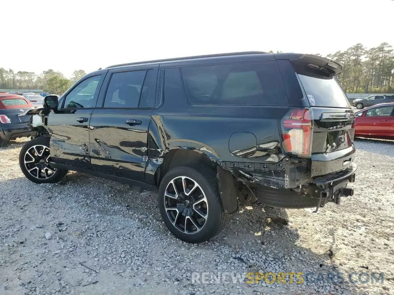 2 Photograph of a damaged car 1GNSCEKD0MR338374 CHEVROLET SUBURBAN 2021