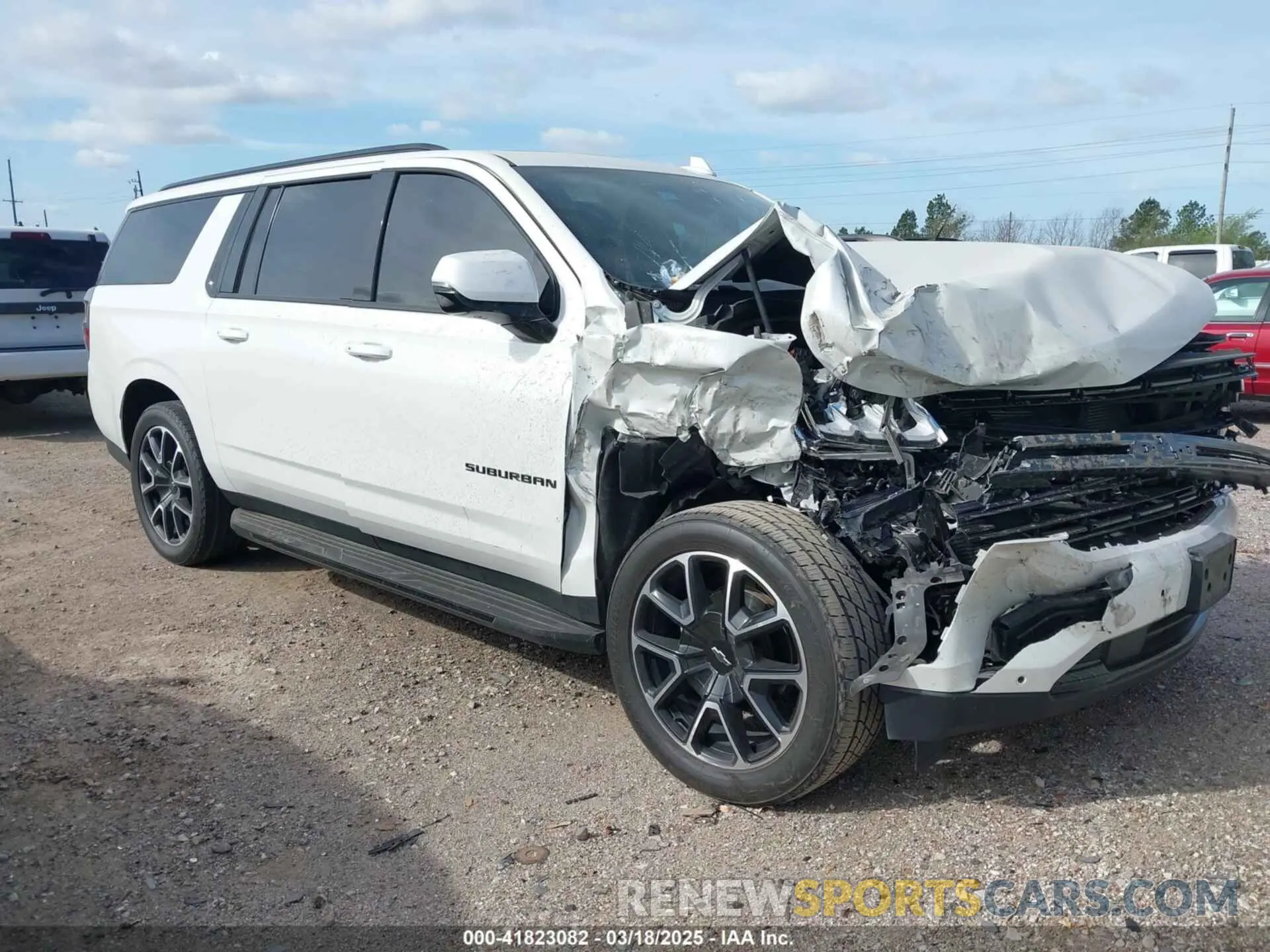 1 Photograph of a damaged car 1GNSCEKD7MR348710 CHEVROLET SUBURBAN 2021