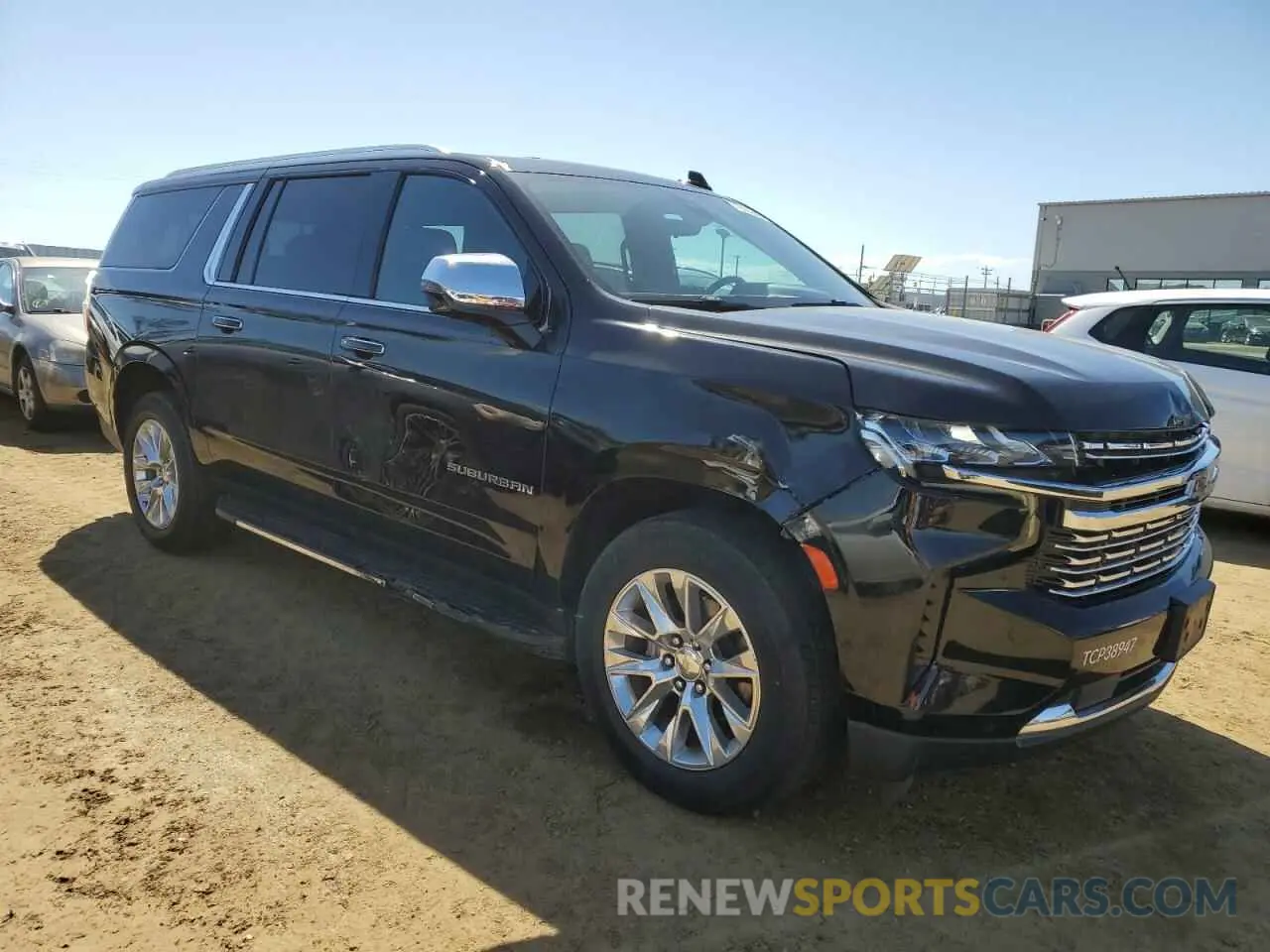 4 Photograph of a damaged car 1GNSCFKD4MR280839 CHEVROLET SUBURBAN 2021