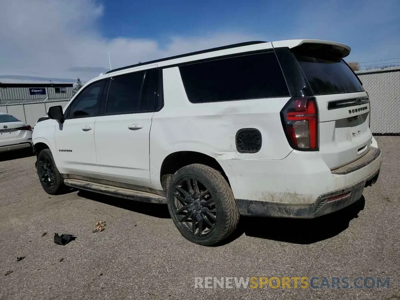 2 Photograph of a damaged car 1GNSKBED3MR445156 CHEVROLET SUBURBAN 2021