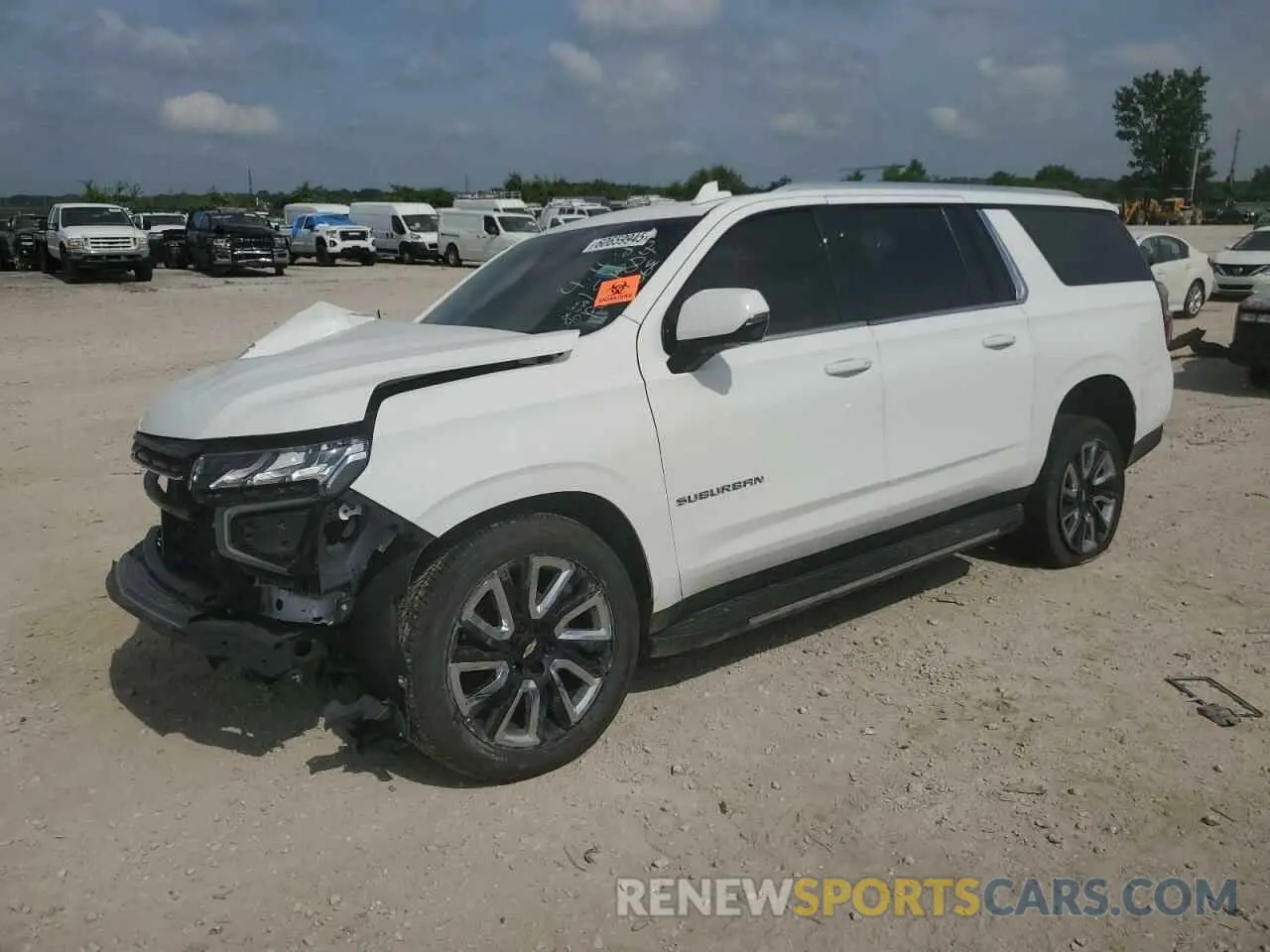 1 Photograph of a damaged car 1GNSKCKD1MR168971 CHEVROLET SUBURBAN 2021