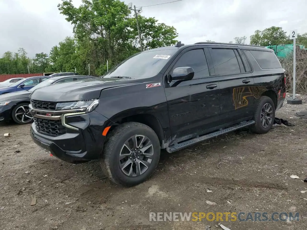 1 Photograph of a damaged car 1GNSKDKD3MR358924 CHEVROLET SUBURBAN 2021