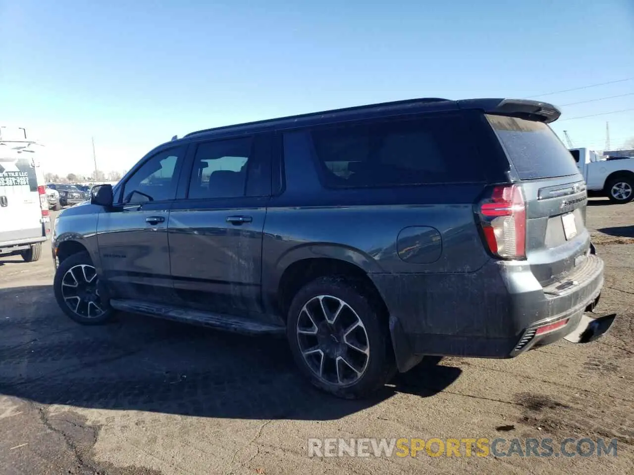 2 Photograph of a damaged car 1GNSKEKD8MR193782 CHEVROLET SUBURBAN 2021