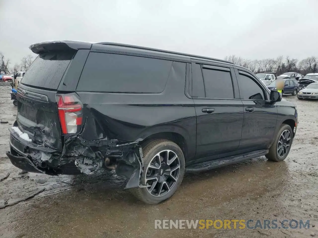3 Photograph of a damaged car 1GNSCEKD0NR307918 CHEVROLET SUBURBAN 2022