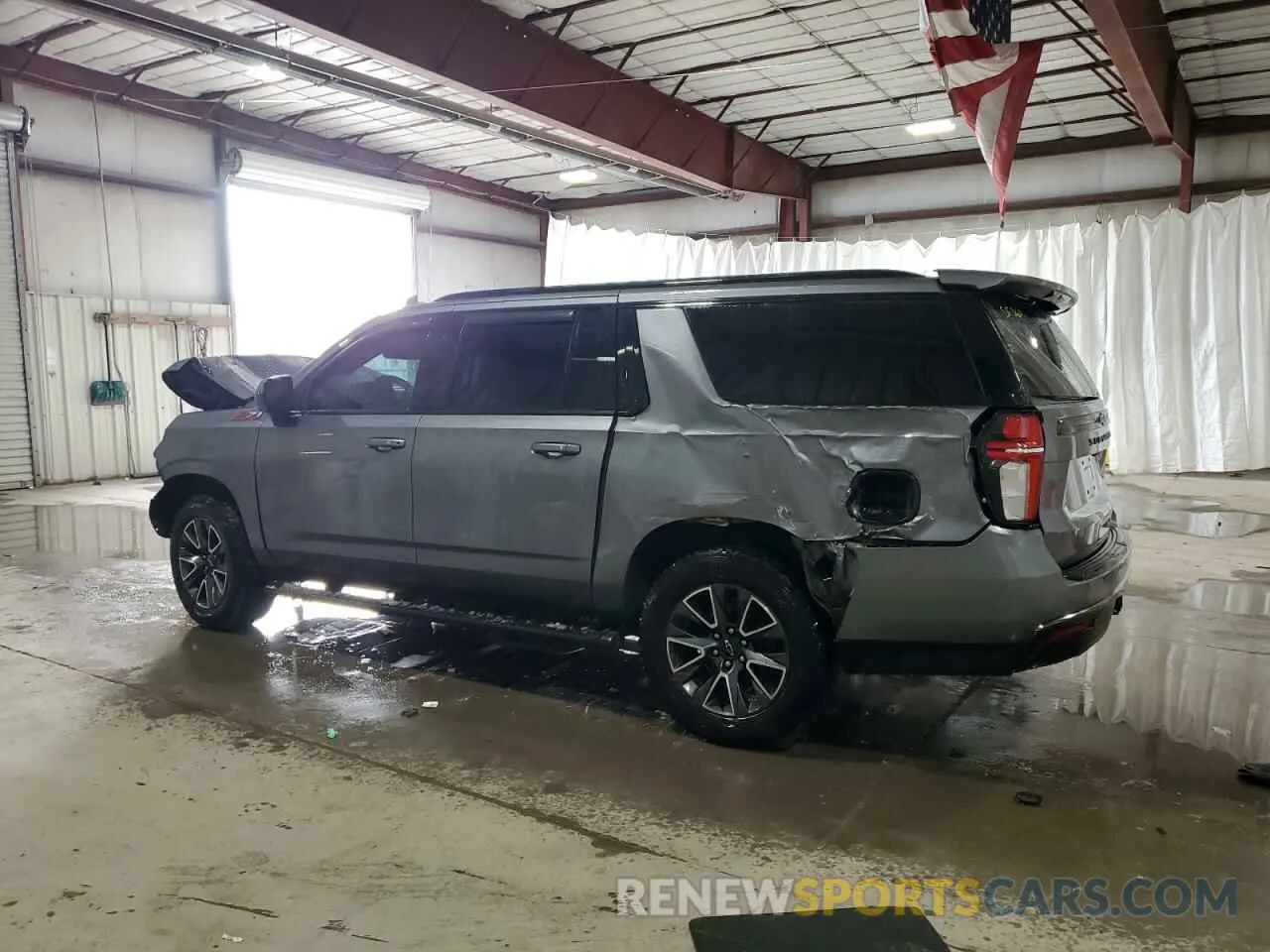 2 Photograph of a damaged car 1GNSKDKD3NR148101 CHEVROLET SUBURBAN 2022