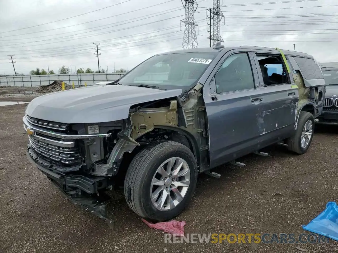 1 Photograph of a damaged car 1GNSKFKD9NR209544 CHEVROLET SUBURBAN 2022