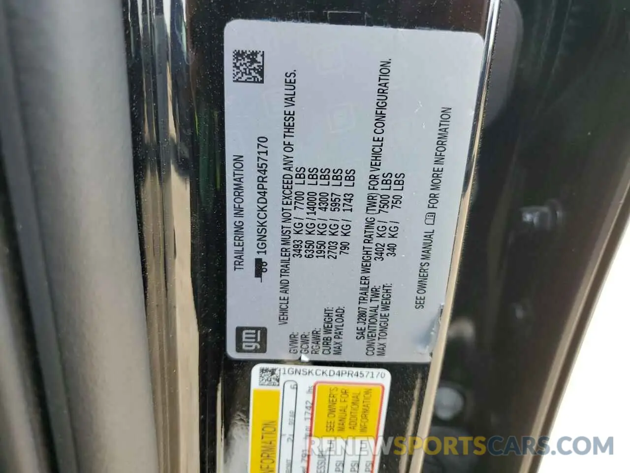 13 Photograph of a damaged car 1GNSKCKD4PR457170 CHEVROLET SUBURBAN 2023