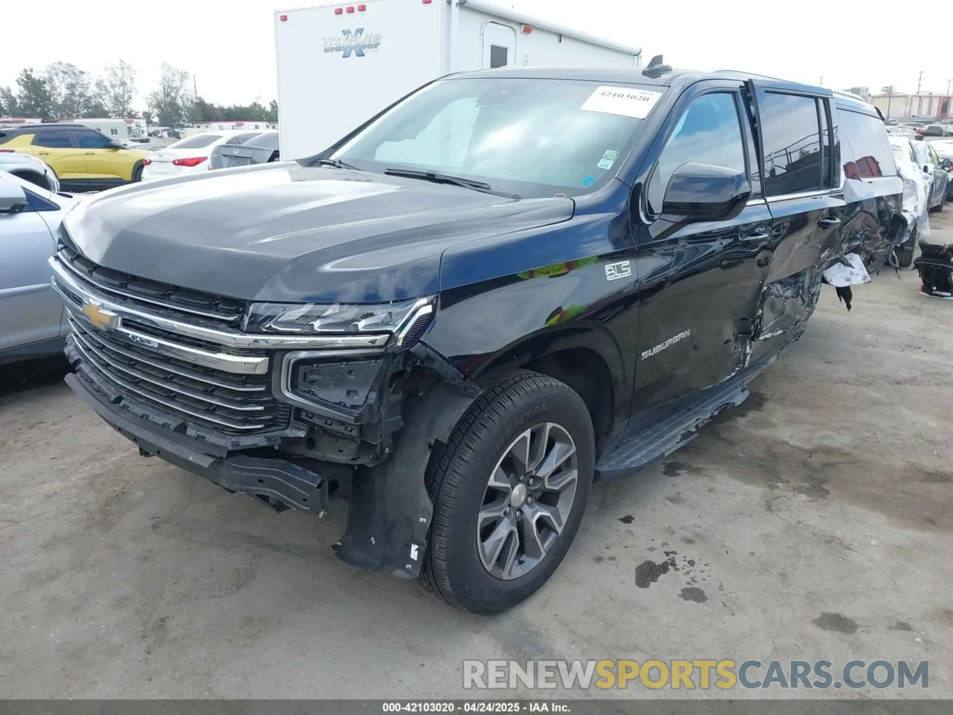 2 Photograph of a damaged car 1GNSKCKD7PR158031 CHEVROLET SUBURBAN 2023