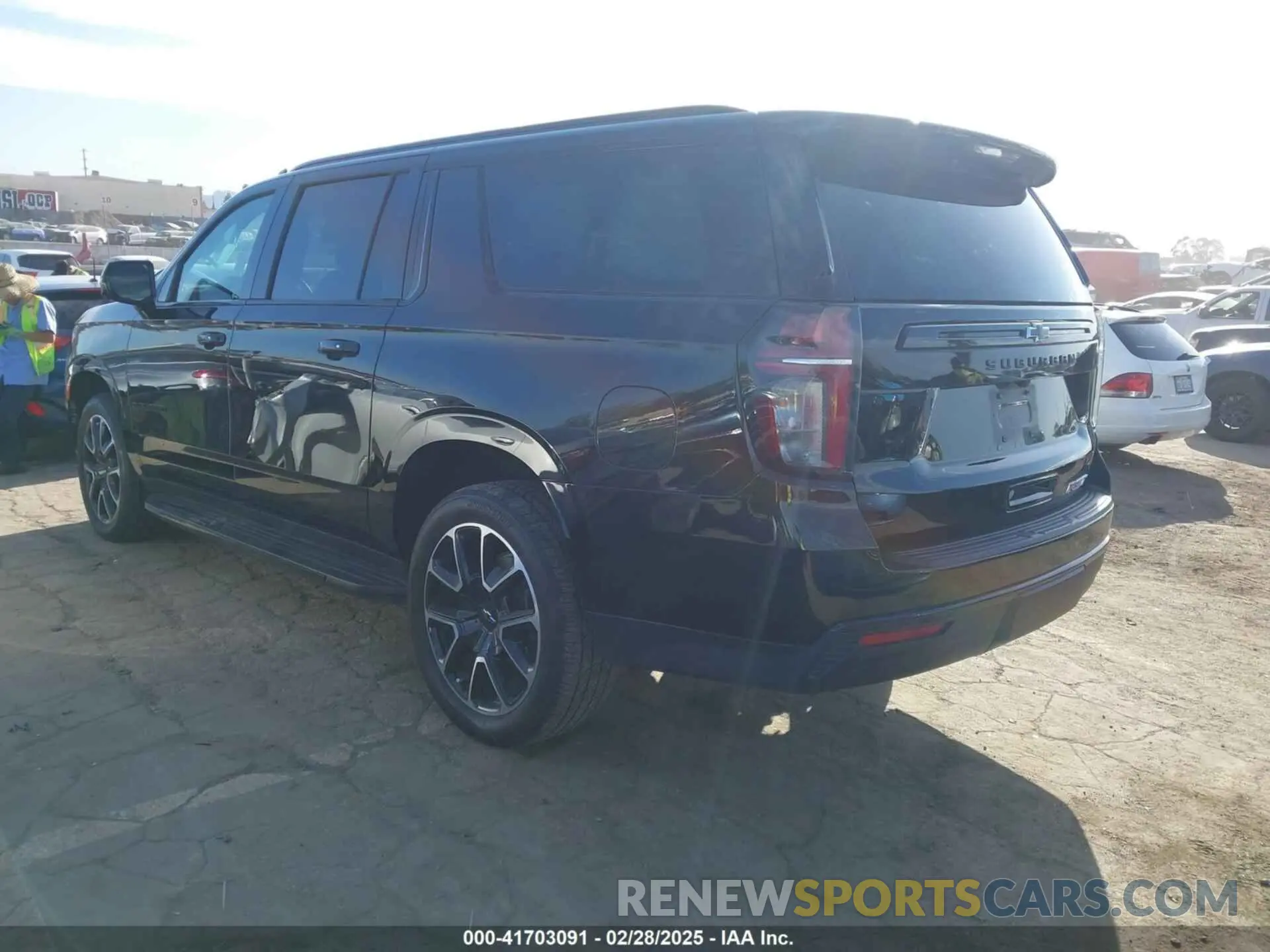 3 Photograph of a damaged car 1GNSKEKD2PR367074 CHEVROLET SUBURBAN 2023