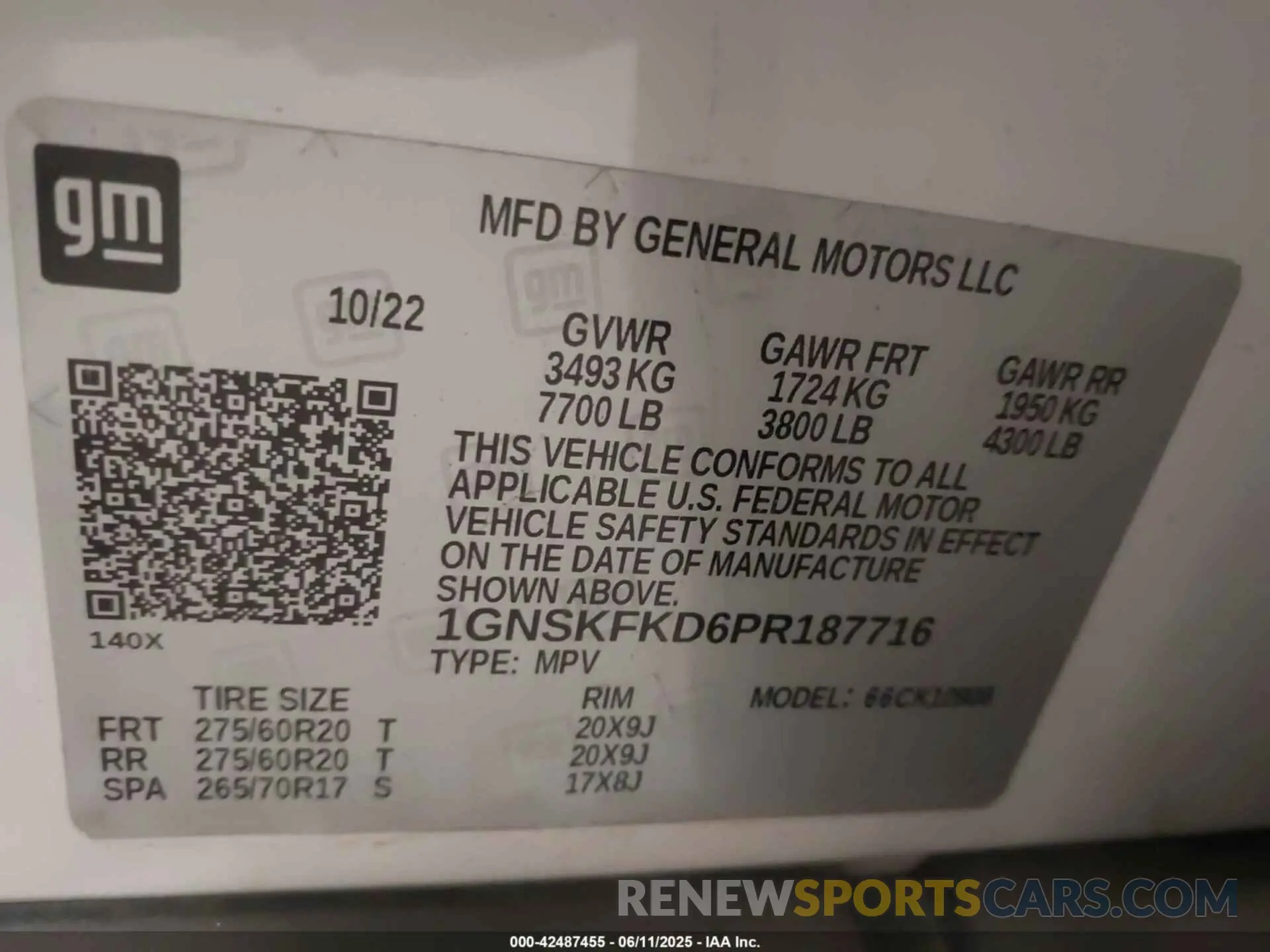 9 Photograph of a damaged car 1GNSKFKD6PR187716 CHEVROLET SUBURBAN 2023