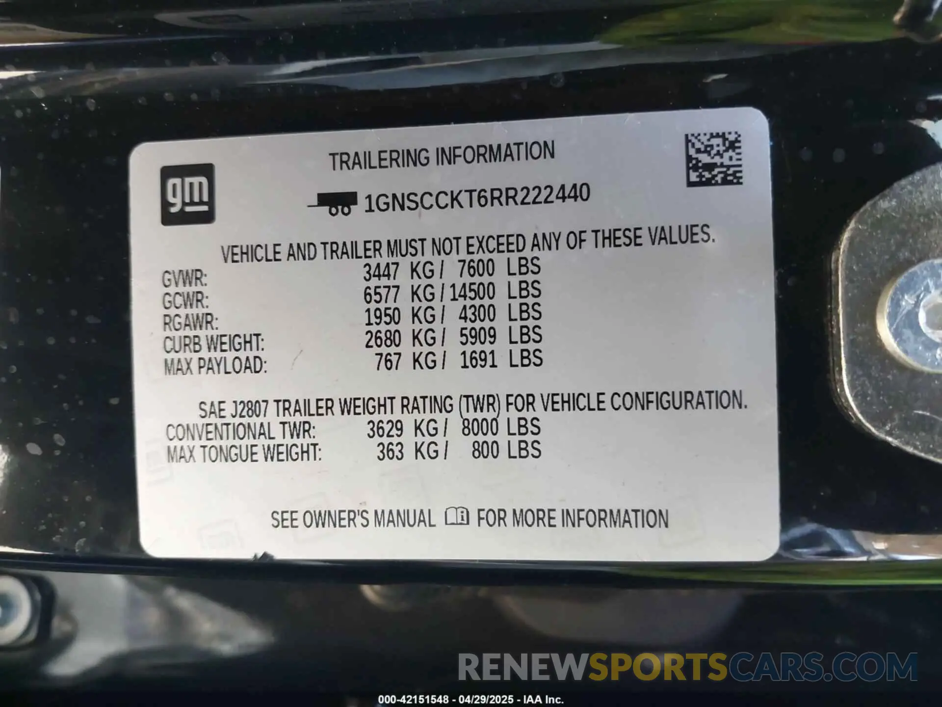 9 Photograph of a damaged car 1GNSCCKT6RR222440 CHEVROLET SUBURBAN 2024