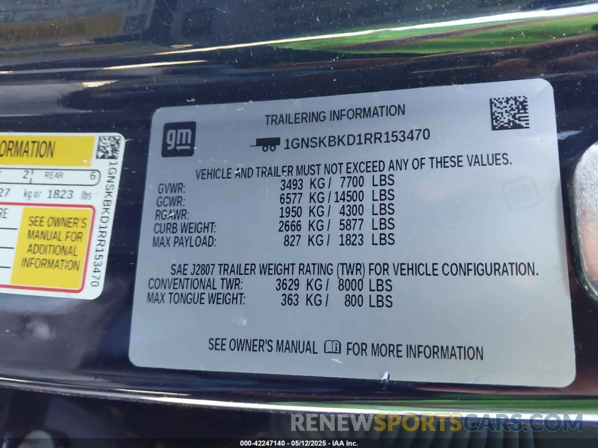 9 Photograph of a damaged car 1GNSKBKD1RR153470 CHEVROLET SUBURBAN 2024