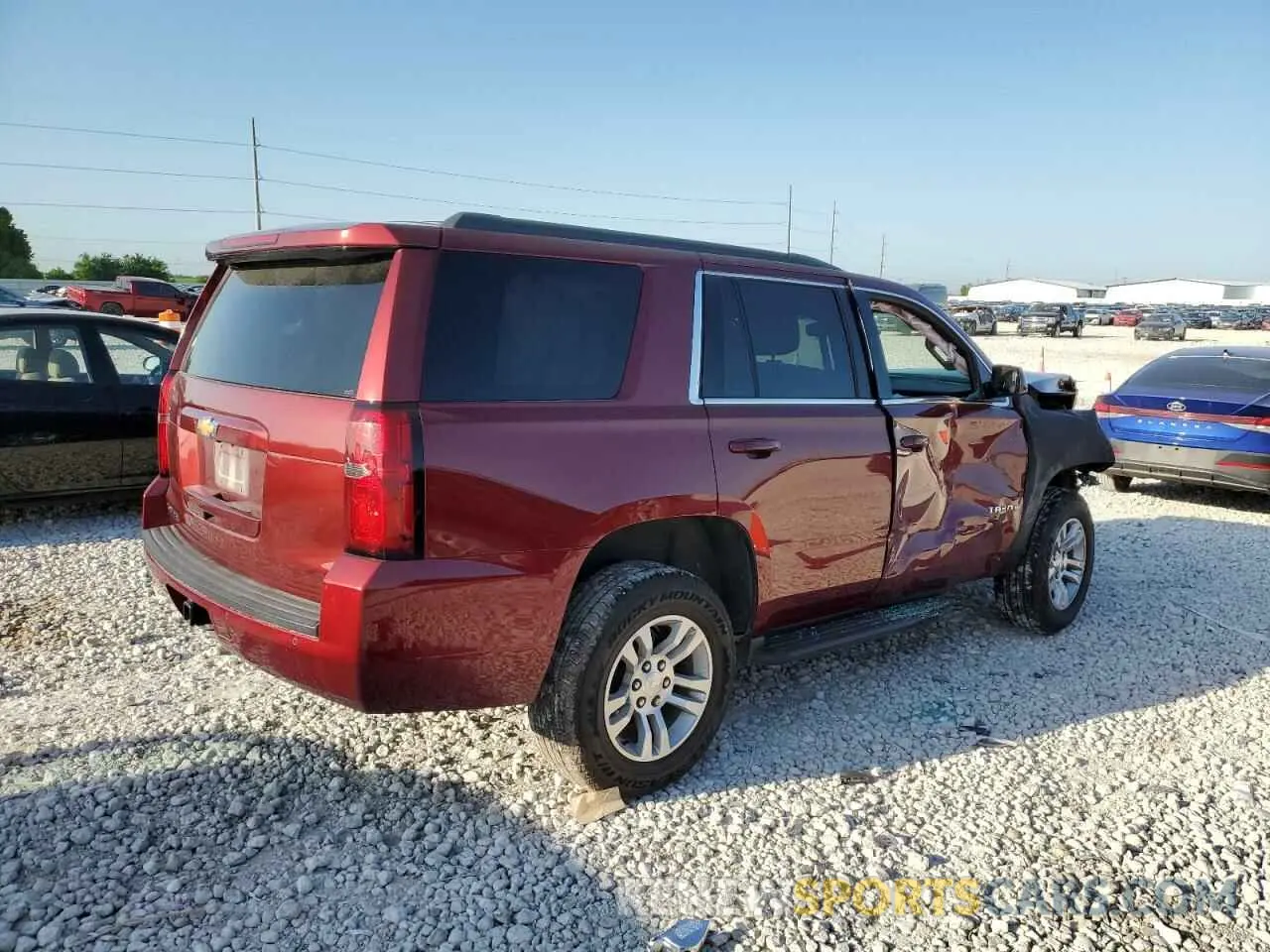 3 Photograph of a damaged car 1GNSCAEC6KR107200 CHEVROLET TAHOE 2019