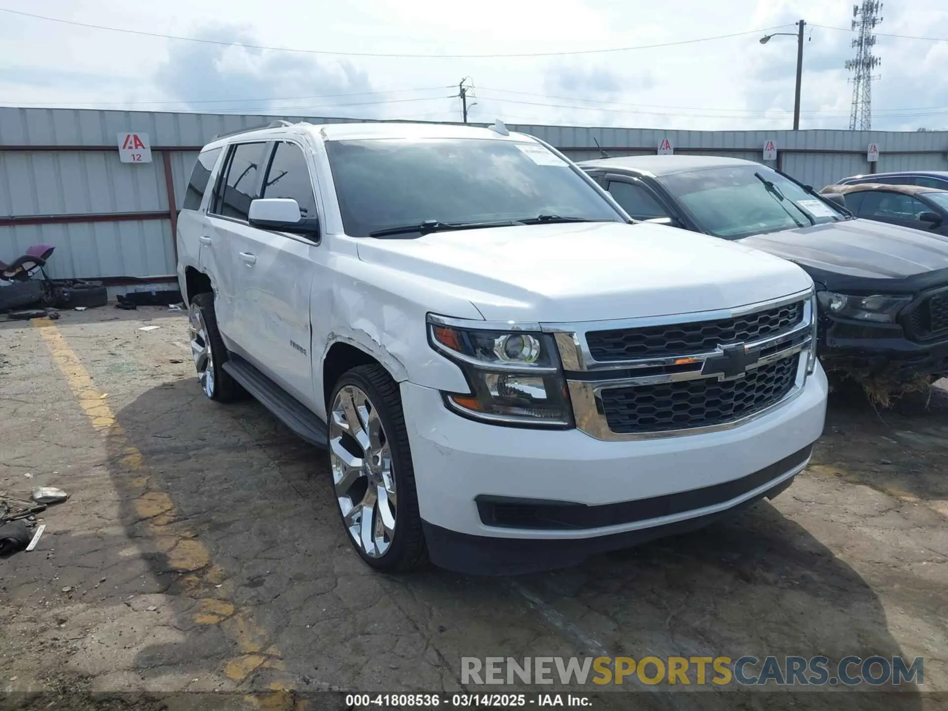 1 Photograph of a damaged car 1GNSCBKC6KR345154 CHEVROLET TAHOE 2019