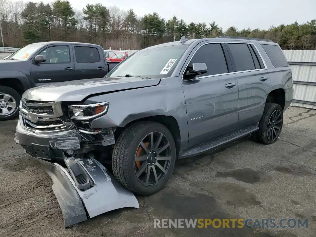 1 Photograph of a damaged car 1GNSKAECXKR285842 CHEVROLET TAHOE 2019