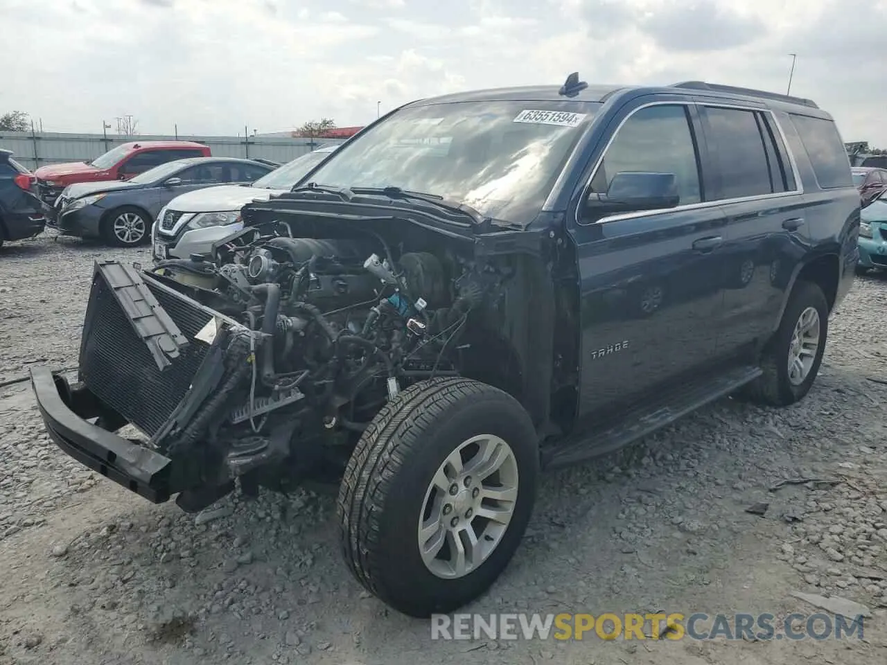 1 Photograph of a damaged car 1GNSKAKC2KR338635 CHEVROLET TAHOE 2019