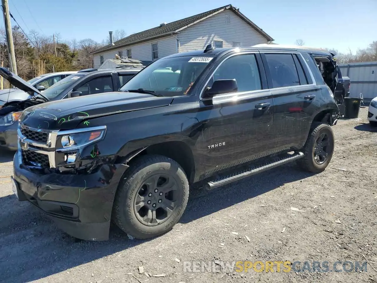 1 Photograph of a damaged car 1GNSKAKC4KR341147 CHEVROLET TAHOE 2019