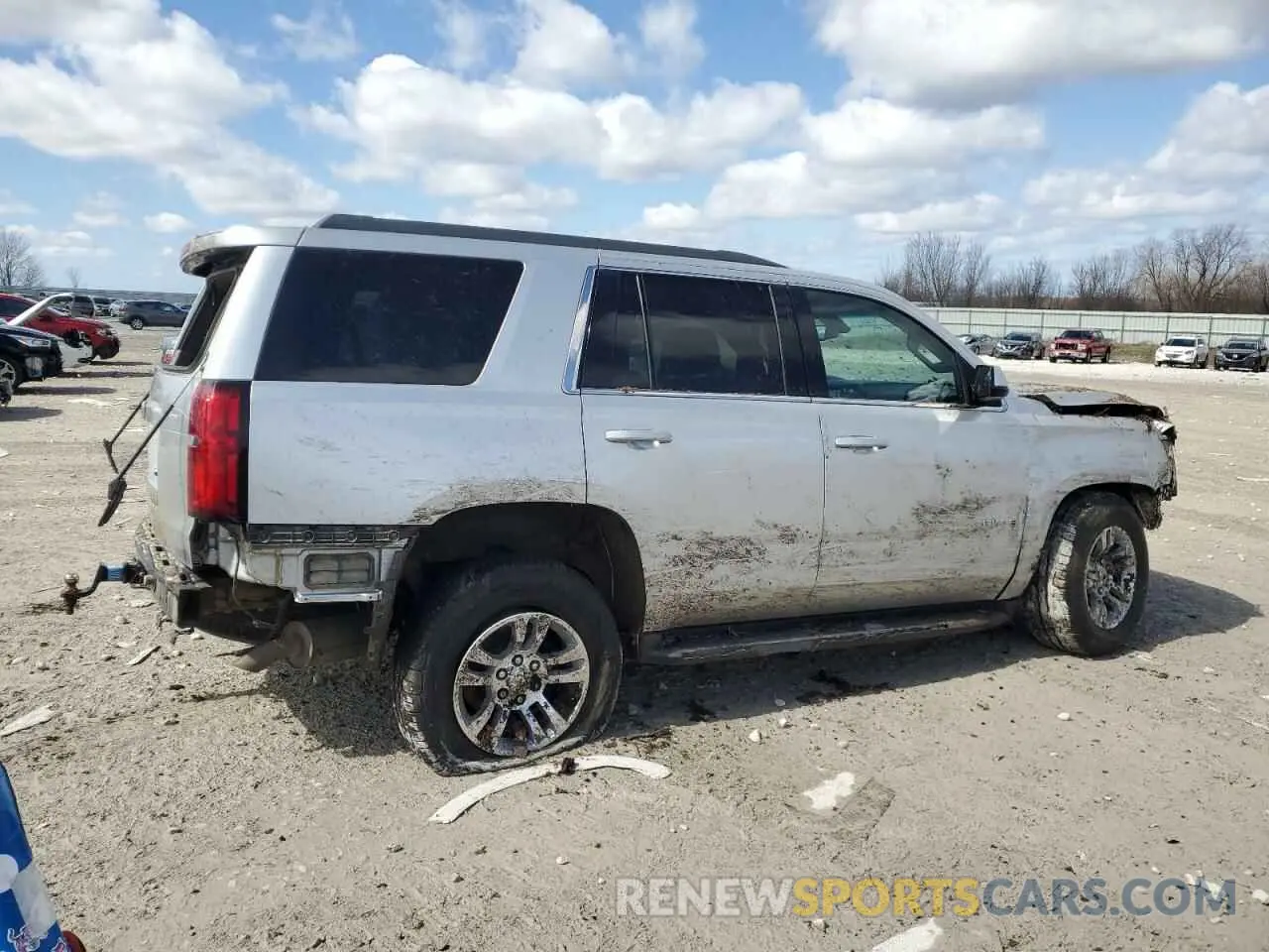 3 Photograph of a damaged car 1GNSKAKC8KR343760 CHEVROLET TAHOE 2019