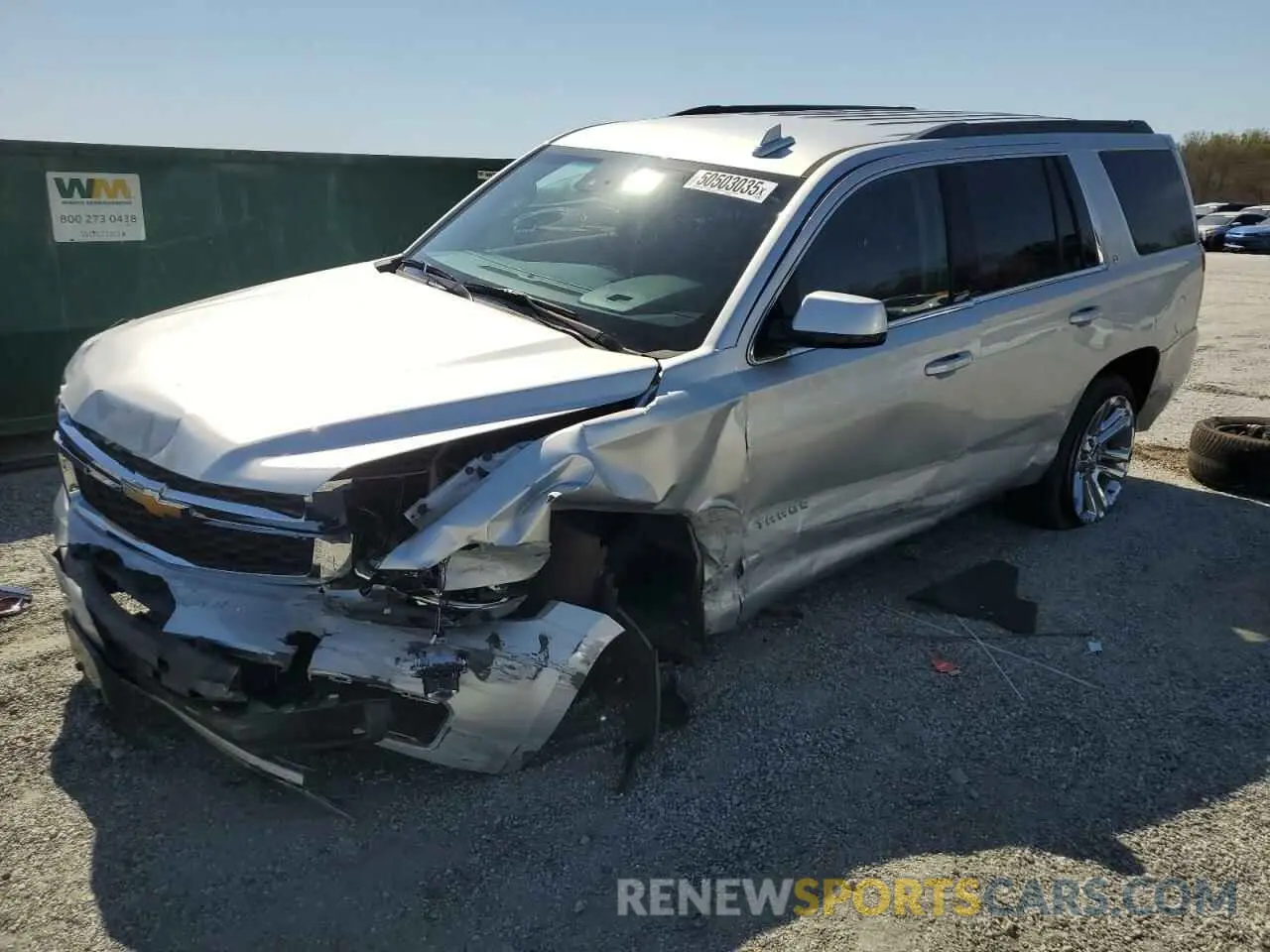 1 Photograph of a damaged car 1GNSKBKC7KR376724 CHEVROLET TAHOE 2019