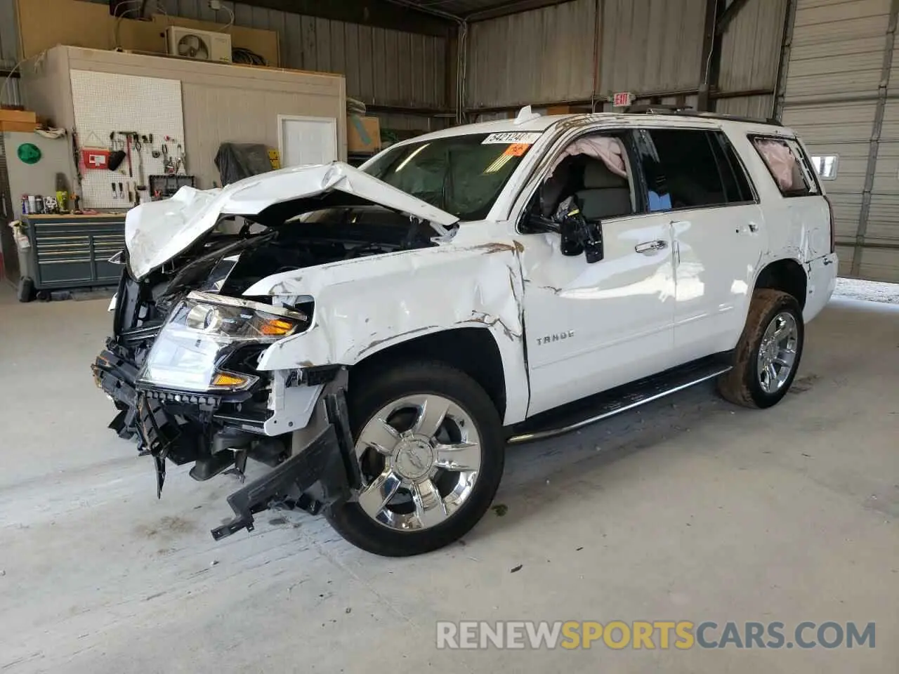 1 Photograph of a damaged car 1GNSKCKC0KR148764 CHEVROLET TAHOE 2019