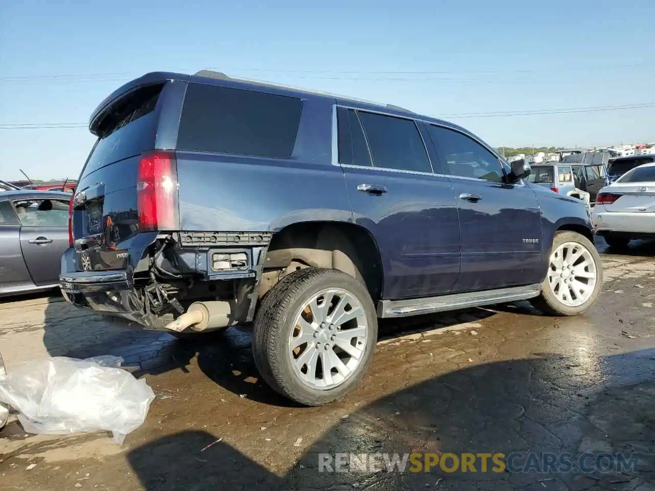 3 Photograph of a damaged car 1GNSKCKC6KR253244 CHEVROLET TAHOE 2019