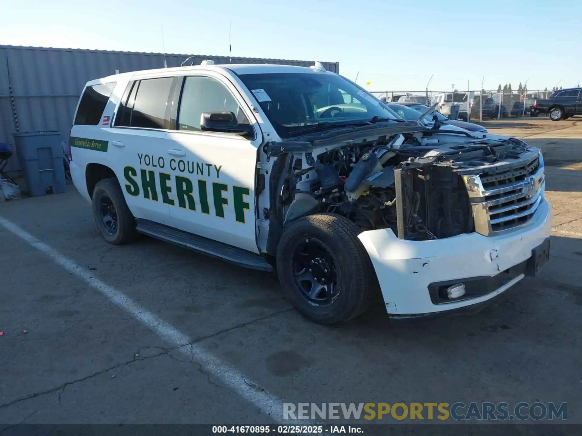 1 Photograph of a damaged car 1GNLCDEC8LR283902 CHEVROLET TAHOE 2020