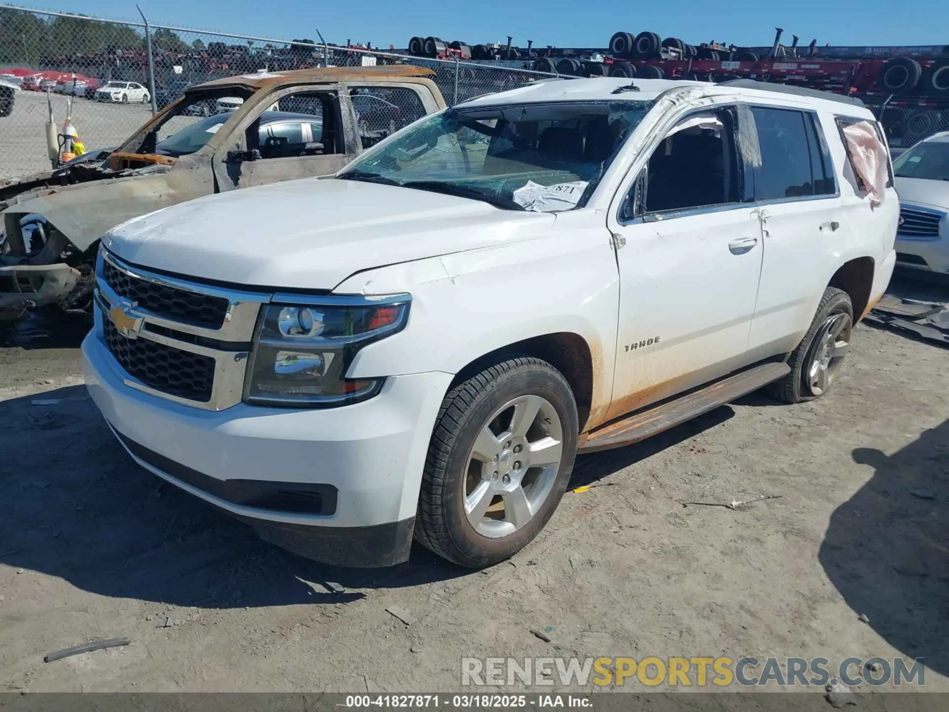 2 Photograph of a damaged car 1GNSCAKC4LR296015 CHEVROLET TAHOE 2020