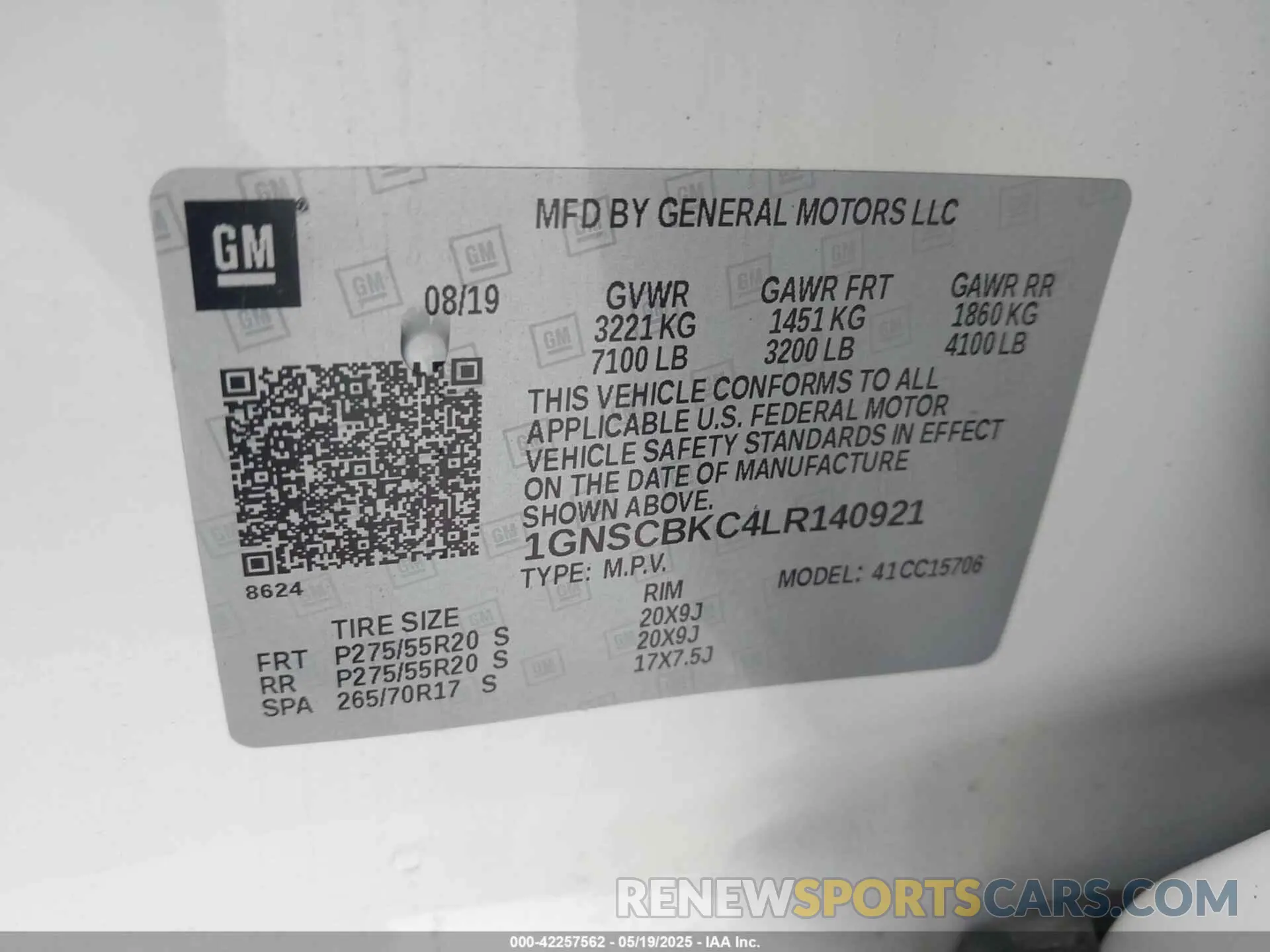 9 Photograph of a damaged car 1GNSCBKC4LR140921 CHEVROLET TAHOE 2020