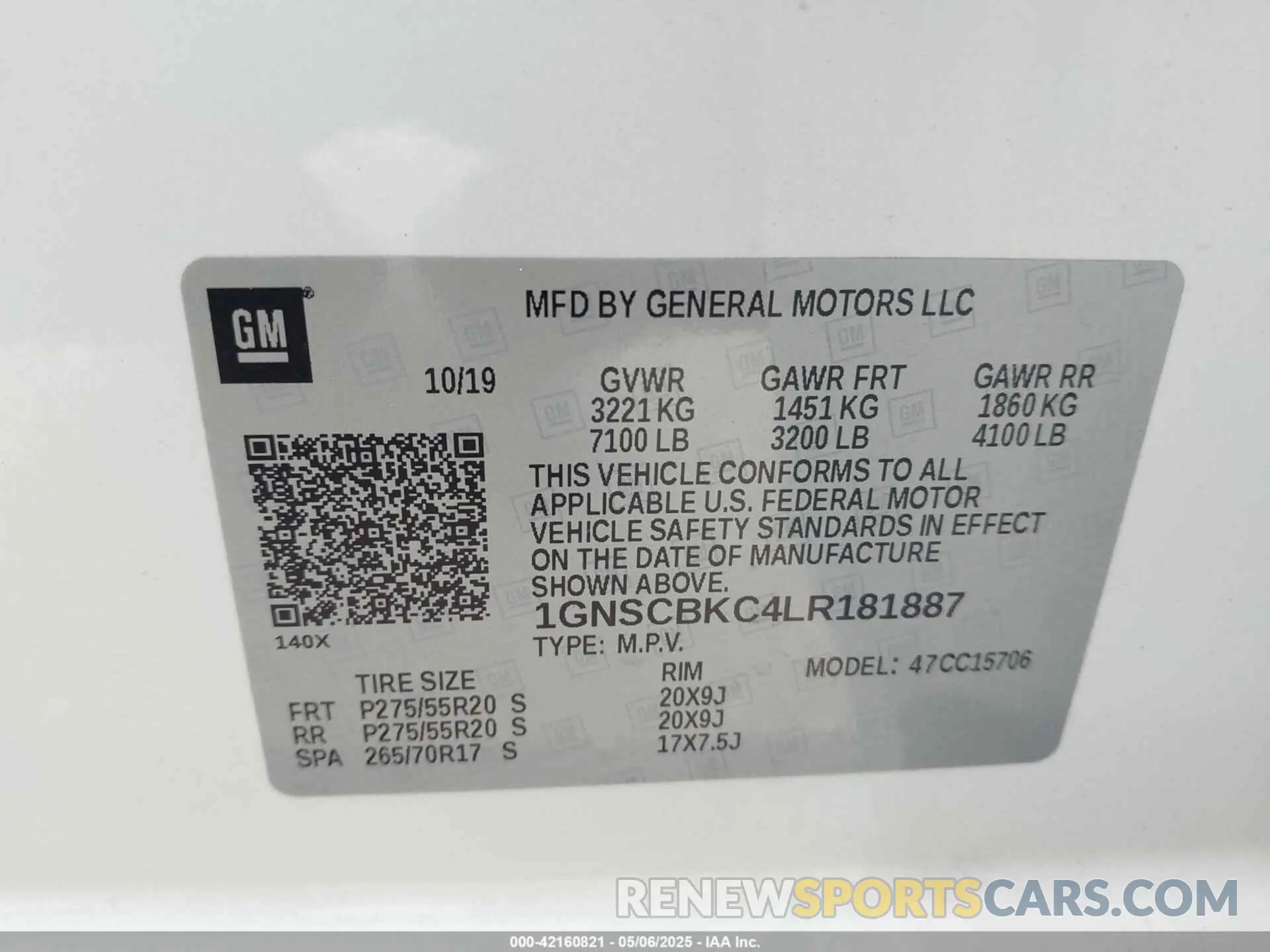 9 Photograph of a damaged car 1GNSCBKC4LR181887 CHEVROLET TAHOE 2020