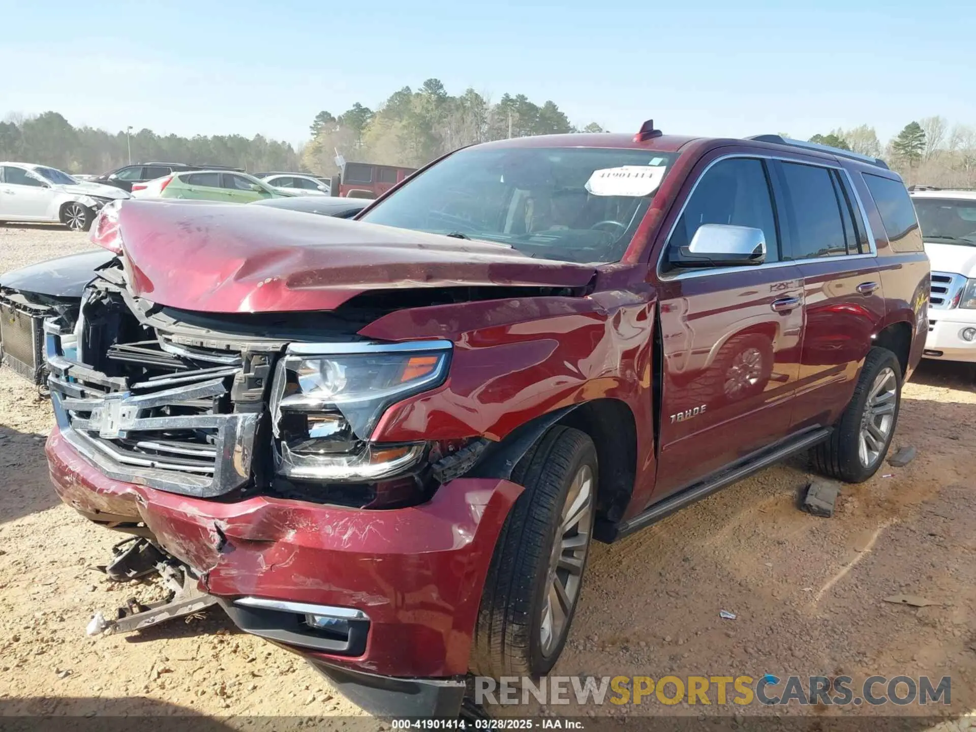 2 Photograph of a damaged car 1GNSKCKJ6LR186564 CHEVROLET TAHOE 2020