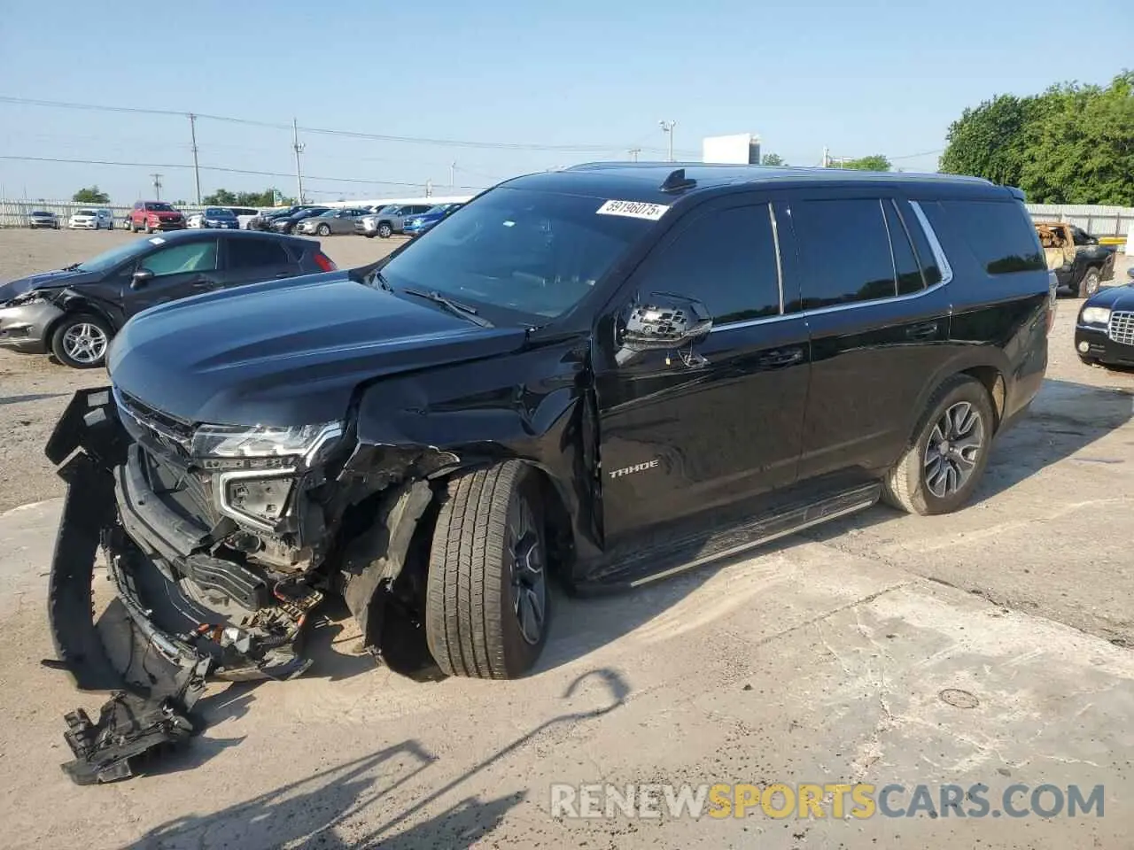 1 Photograph of a damaged car 1GNSCNKT0MR307343 CHEVROLET TAHOE 2021