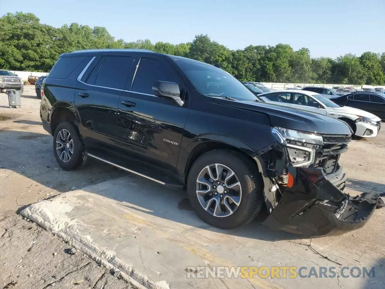 4 Photograph of a damaged car 1GNSCNKT0MR307343 CHEVROLET TAHOE 2021