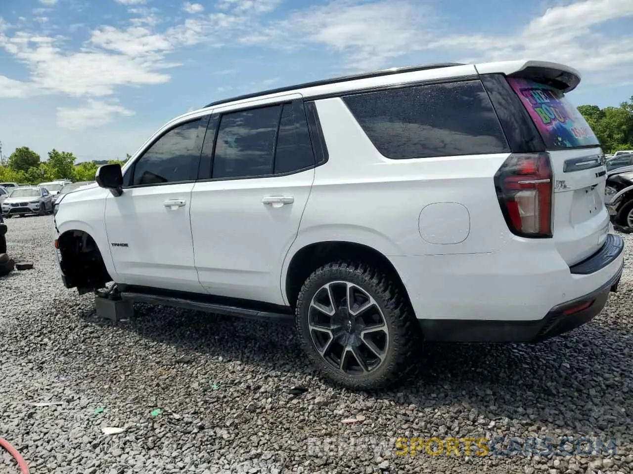 2 Photograph of a damaged car 1GNSCRKD9MR395972 CHEVROLET TAHOE 2021