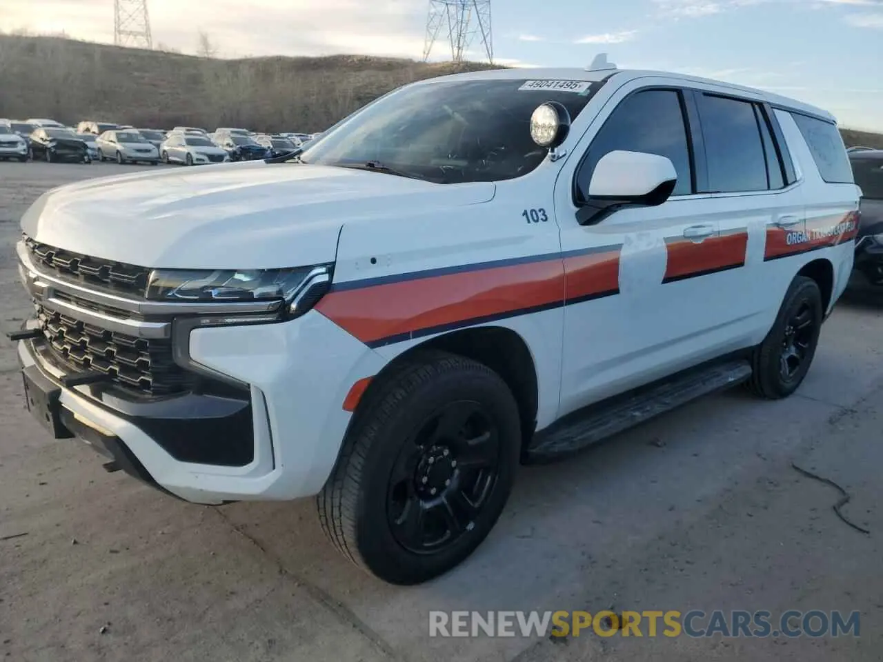 1 Photograph of a damaged car 1GNSKLED1MR360113 CHEVROLET TAHOE 2021