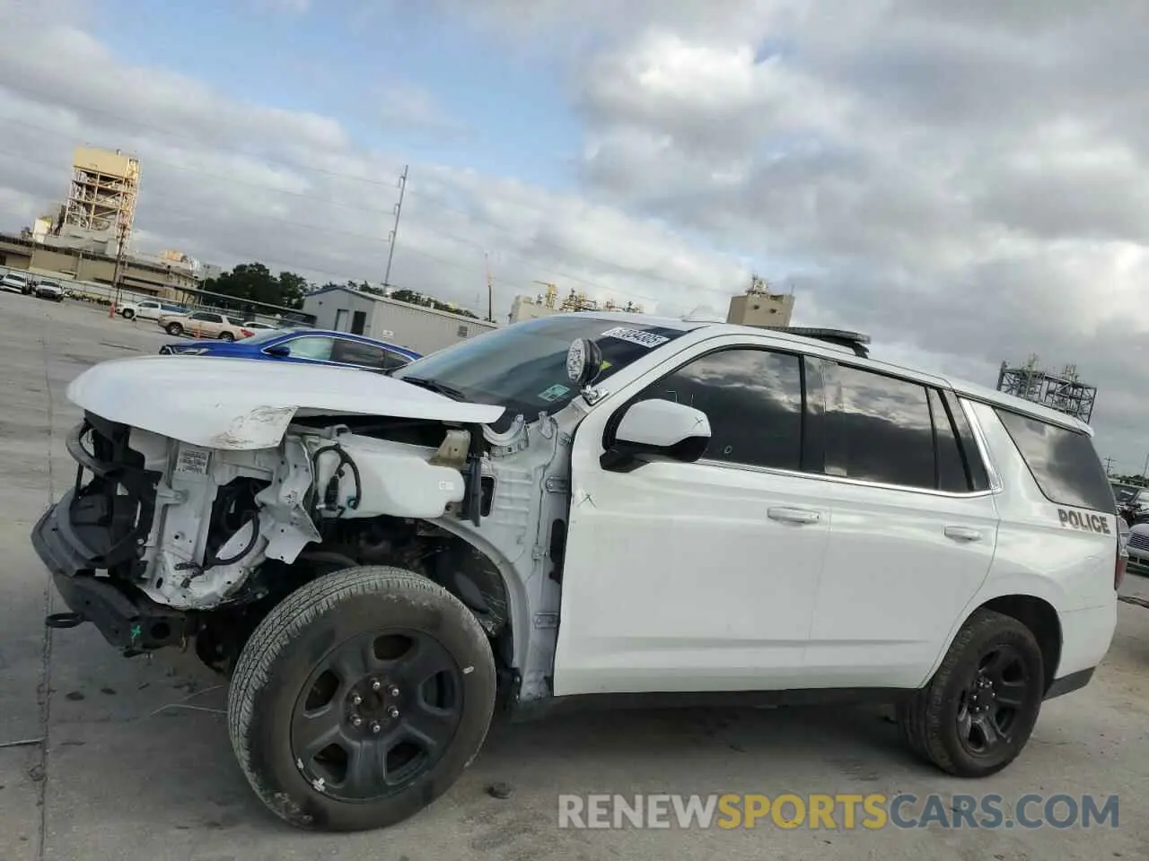 1 Photograph of a damaged car 1GNSKLED4MR443776 CHEVROLET TAHOE 2021