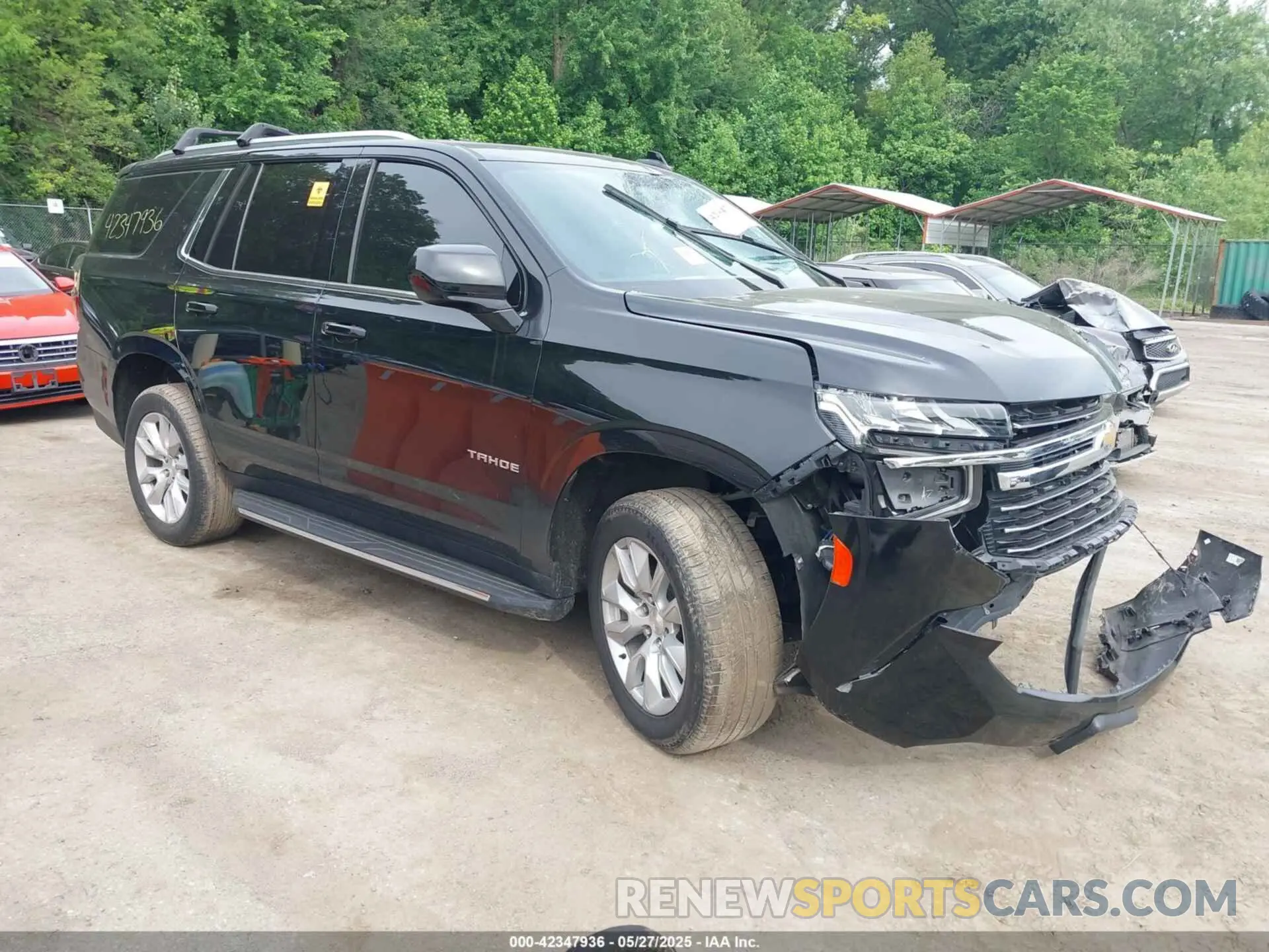 1 Photograph of a damaged car 1GNSKNKD0MR372236 CHEVROLET TAHOE 2021