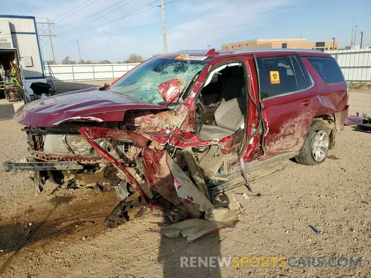 1 Photograph of a damaged car 1GNSKNKD1MR160347 CHEVROLET TAHOE 2021