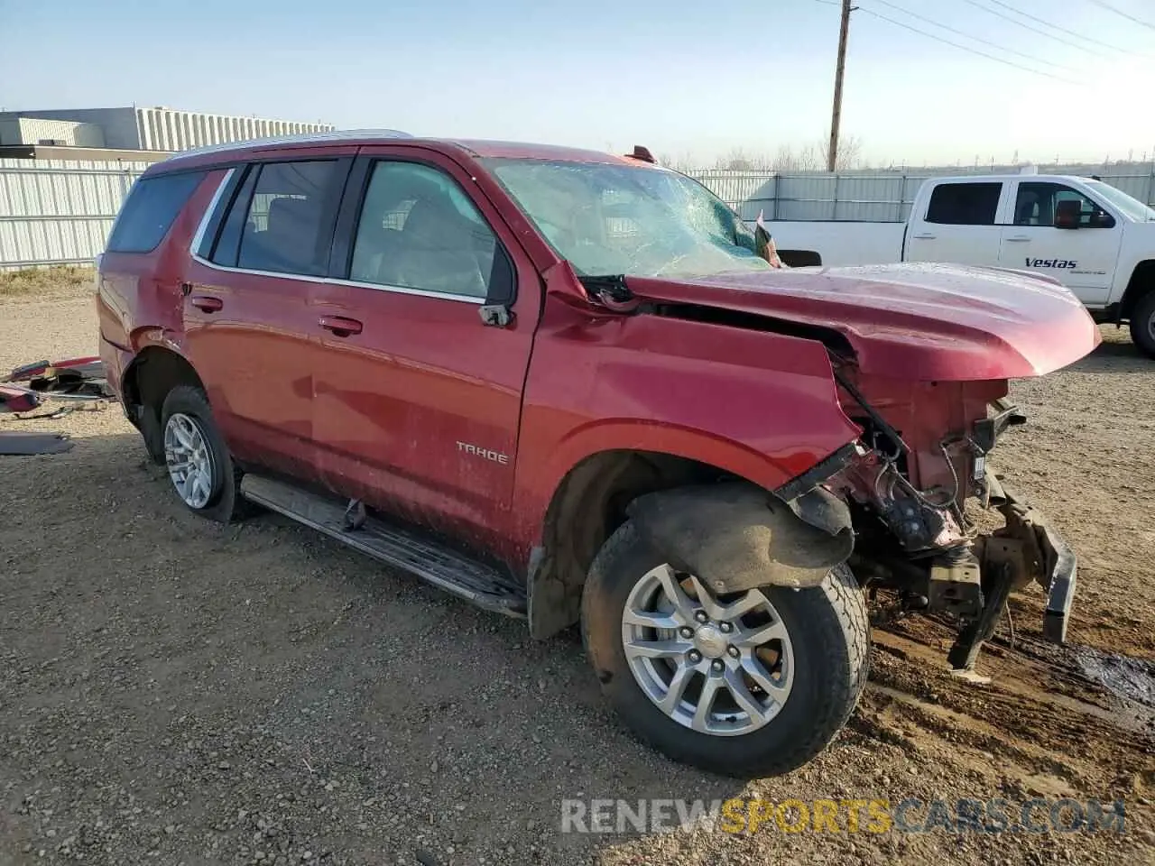 4 Photograph of a damaged car 1GNSKNKD1MR160347 CHEVROLET TAHOE 2021