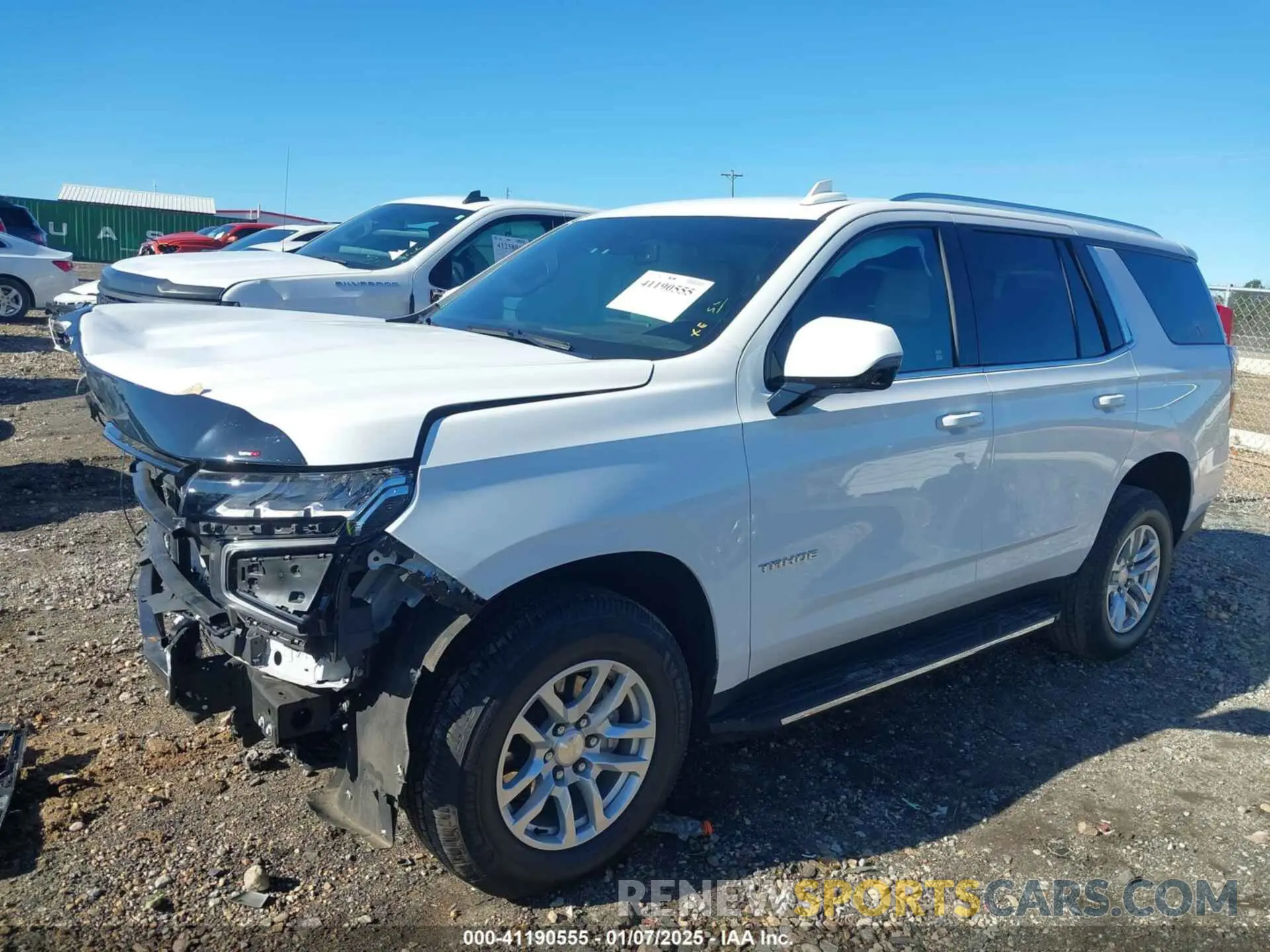 2 Photograph of a damaged car 1GNSKNKD1MR184194 CHEVROLET TAHOE 2021