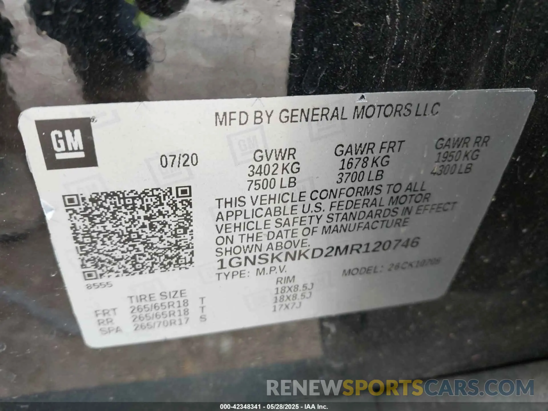 9 Photograph of a damaged car 1GNSKNKD2MR120746 CHEVROLET TAHOE 2021